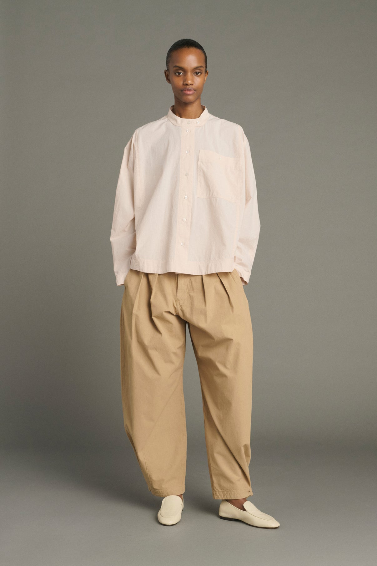 Hemd Chypre – Pudrig-Beige – Baumwolle – Damen vue 2