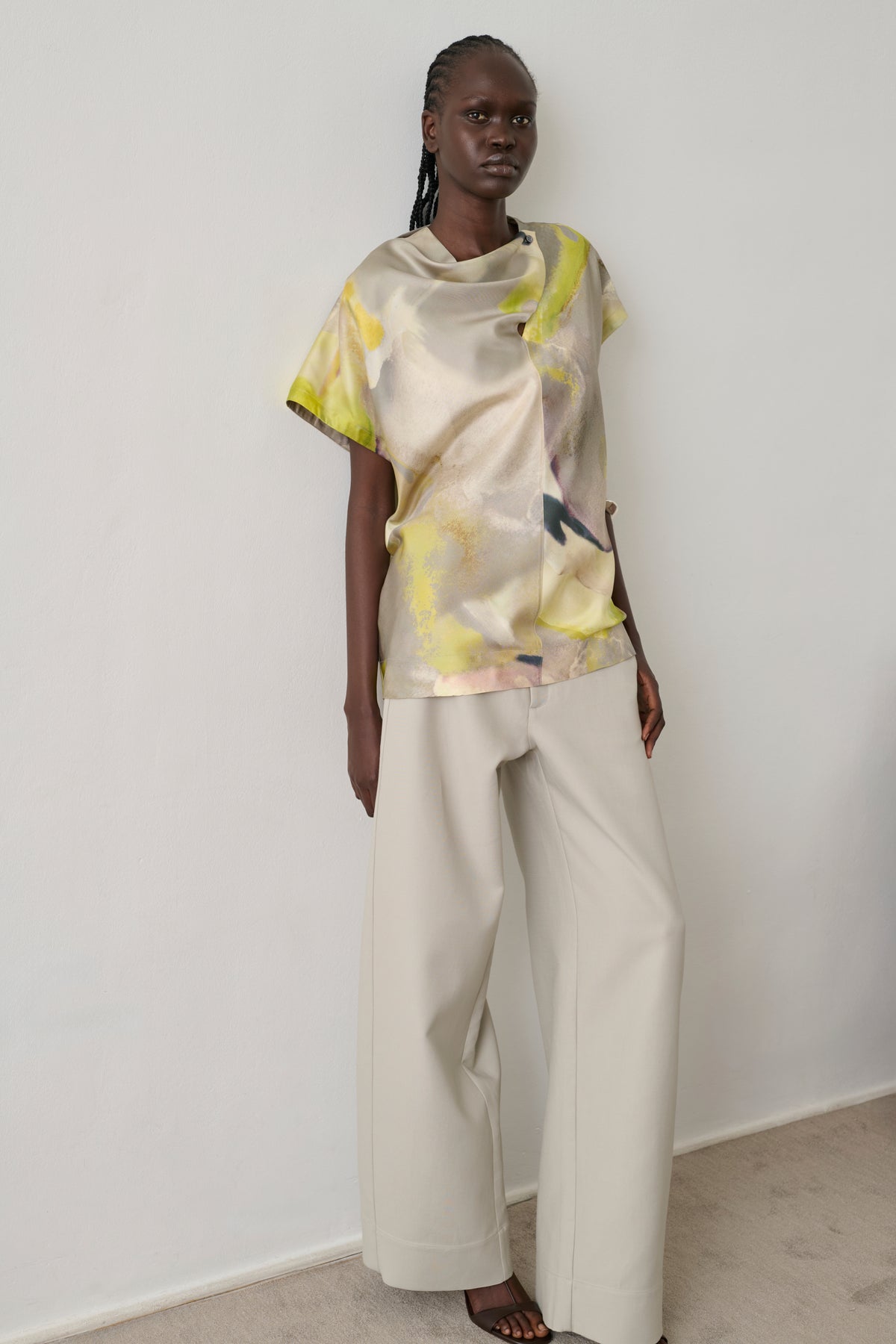 Heloise Yellow Blouse Heloise - Yellow Silk Sleeveless Women - Soeur