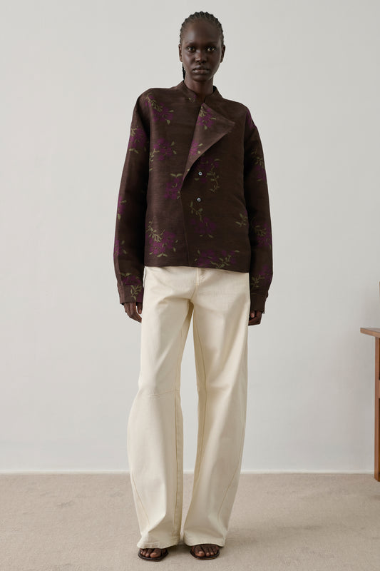 Blouse Hampton - Marron/Violet - Lin - Femme