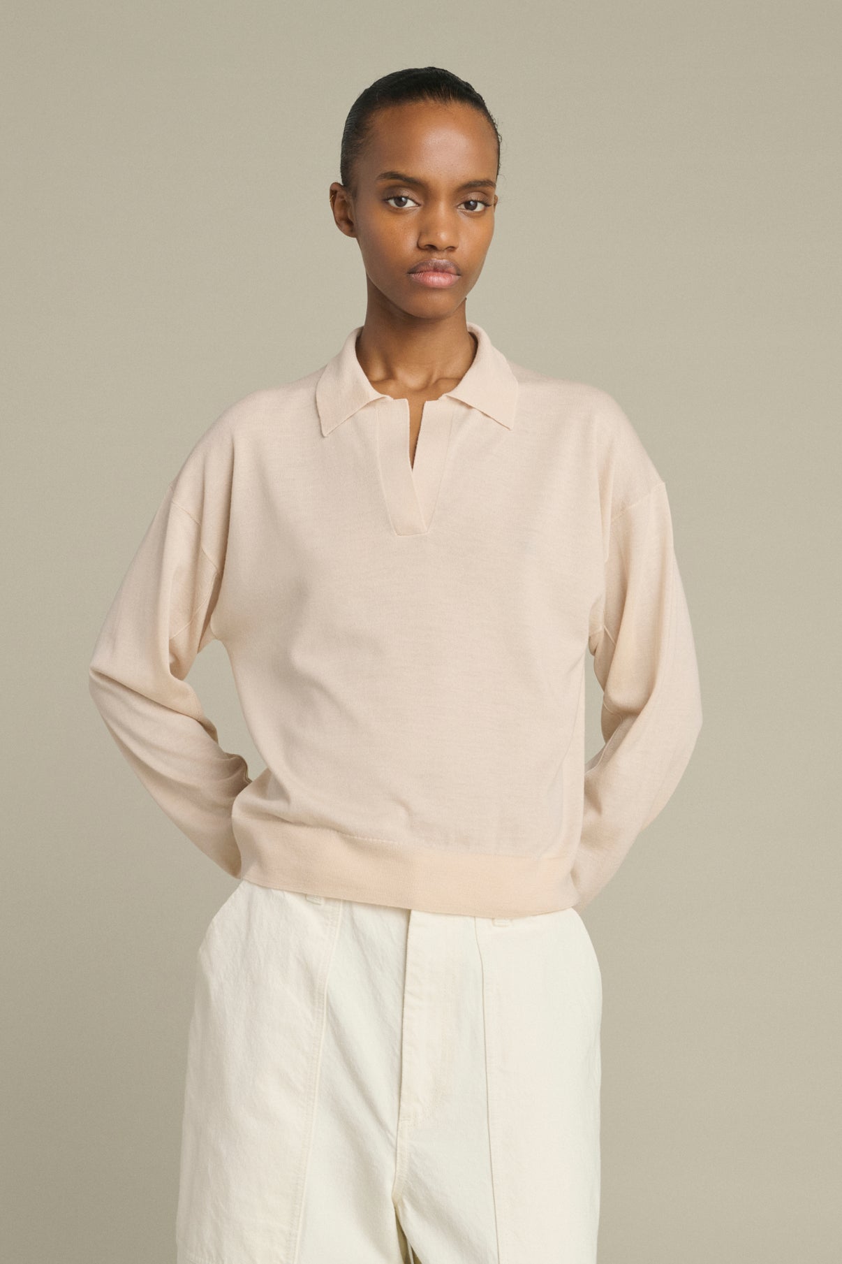 Pullover Fleming – Pudrig-Rosa – Merinowolle – Damen vue 3