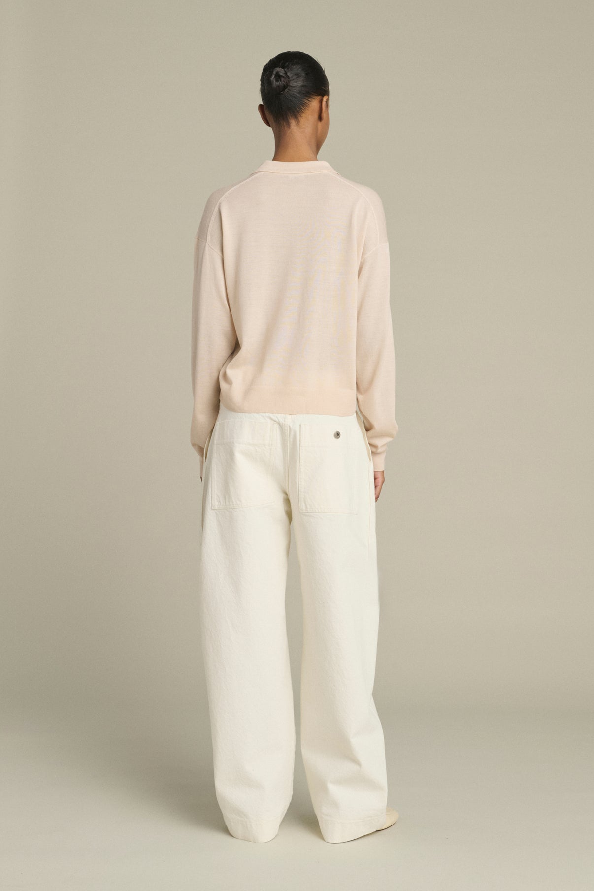 Pullover Fleming - Puderrosa - Merinowolle - Damen vue 2