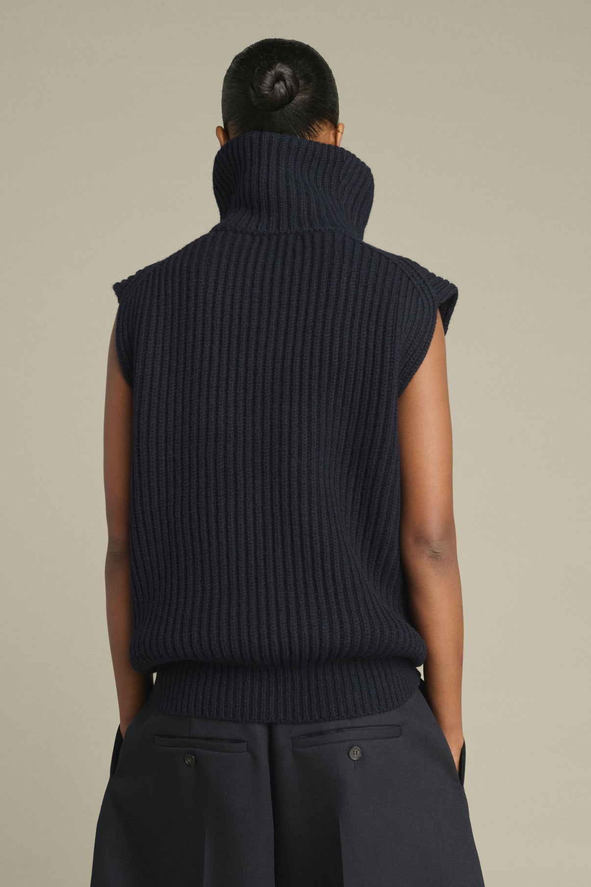 Jacke Kristen - Navy - Merinowolle - Damen vue 2