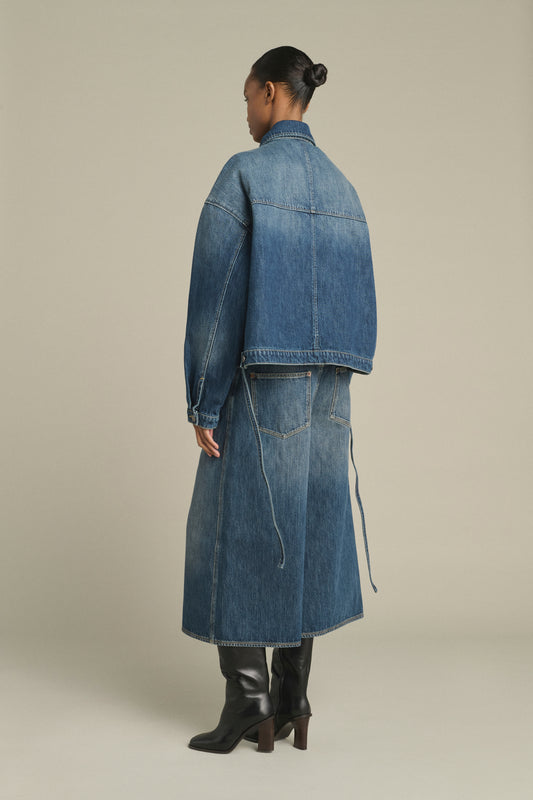 Jacke Lys – Denim Blau Ausgewaschen – Baumwolle – Damen
