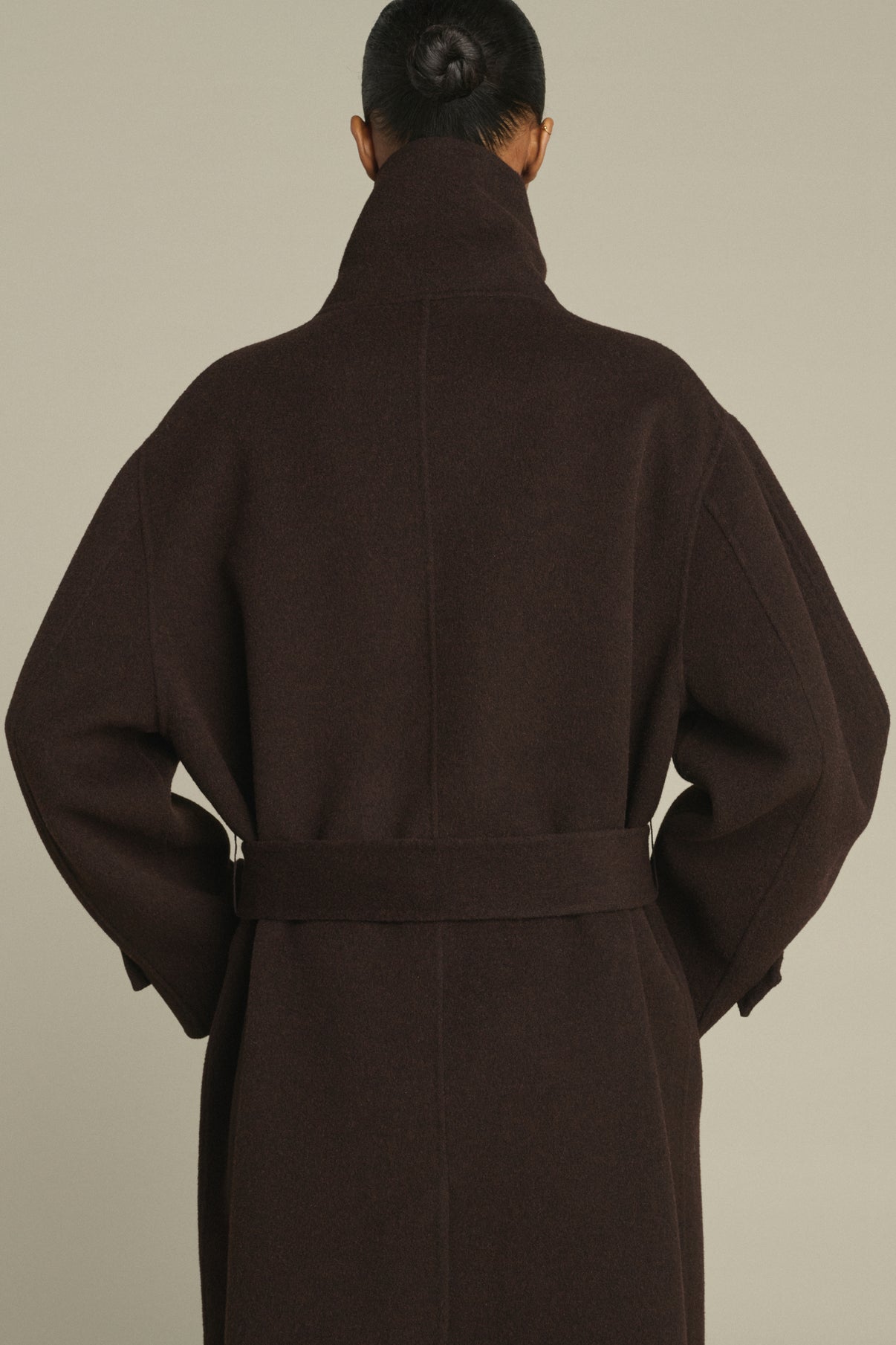 James coat - Dark Brown - Wool - Women vue 4