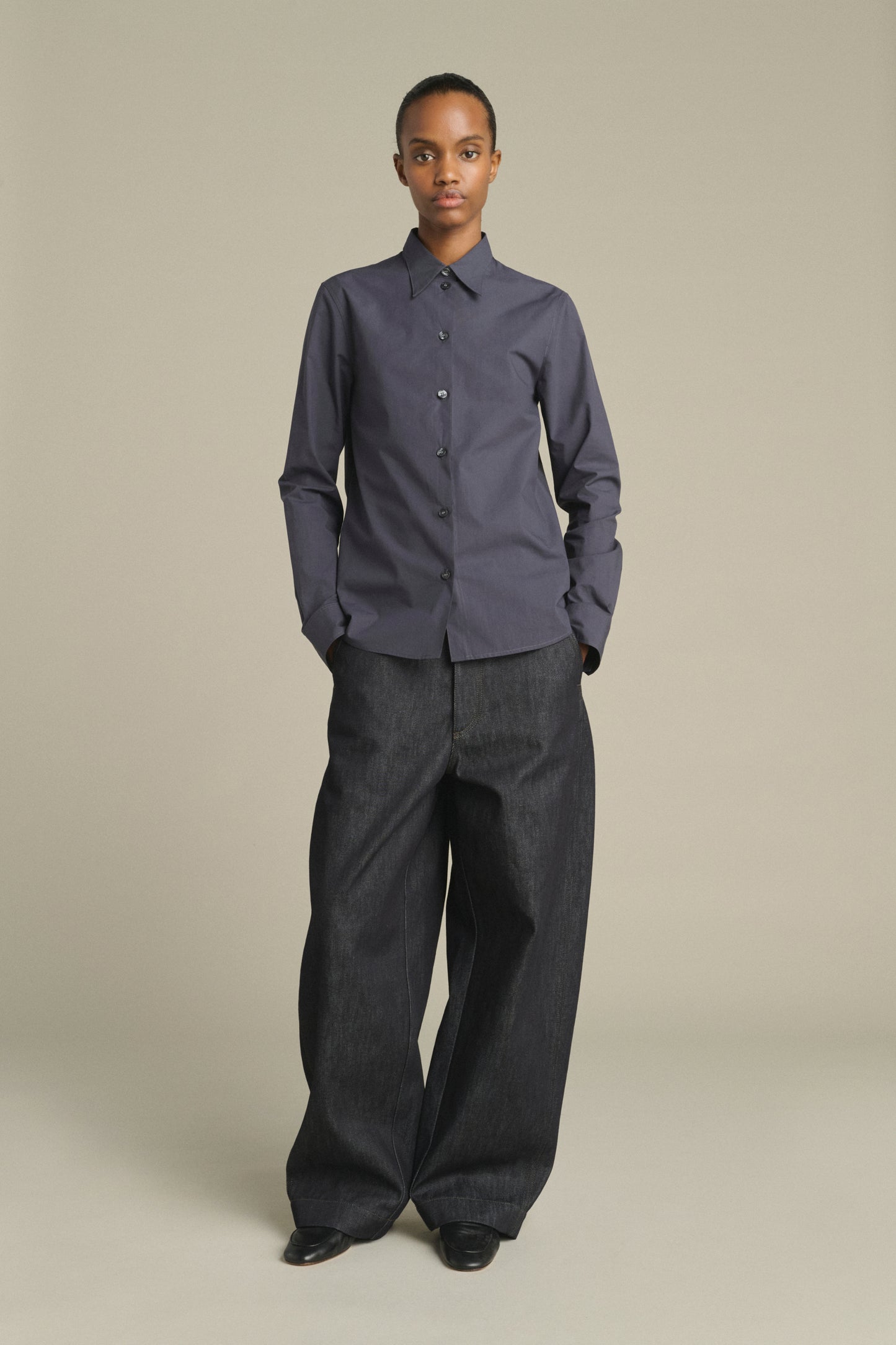 Shirt Lavinia - Midnight Blue - Cotton - Women