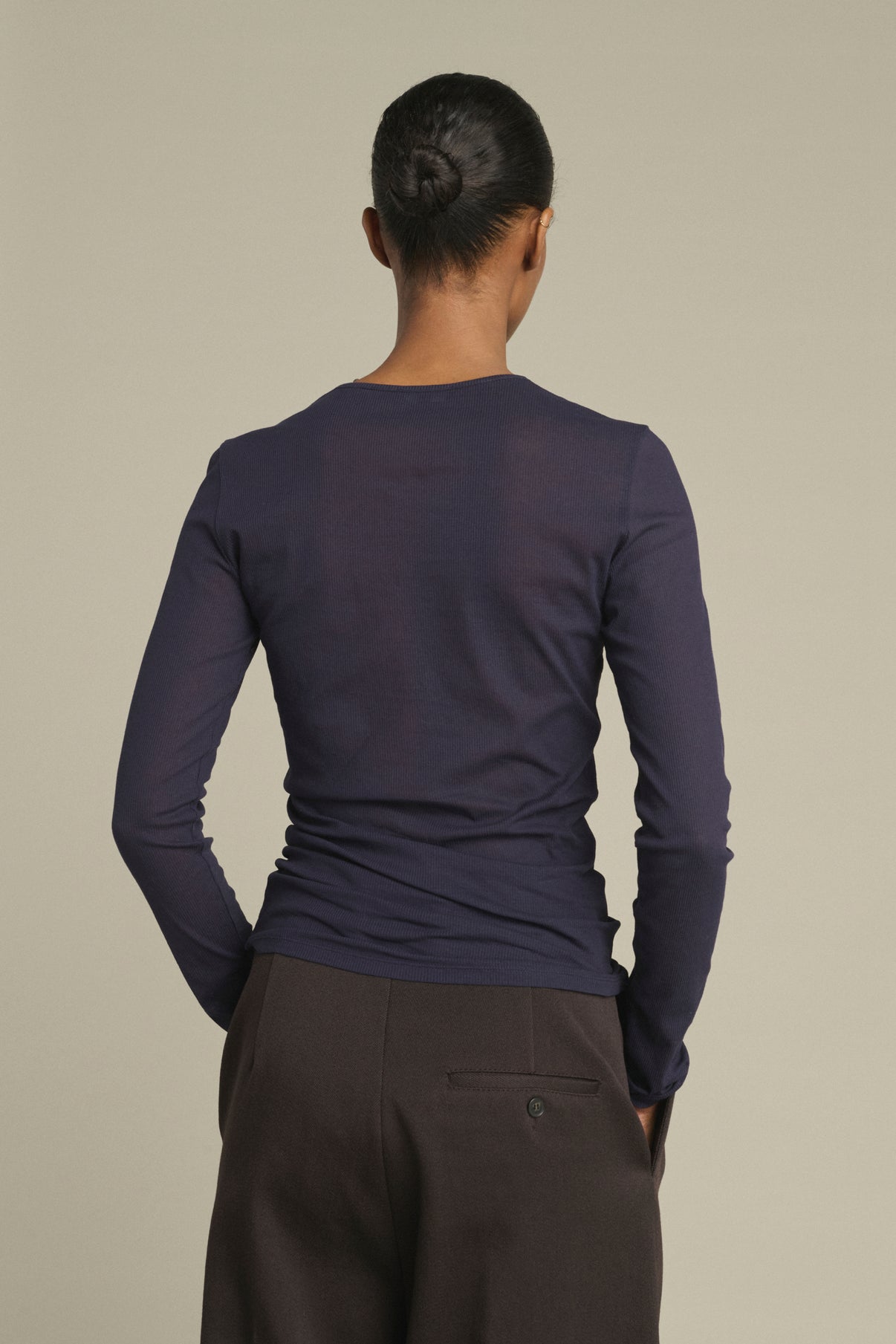 T-shirt Jia - Dark Violet - Cotton - Women vue 4