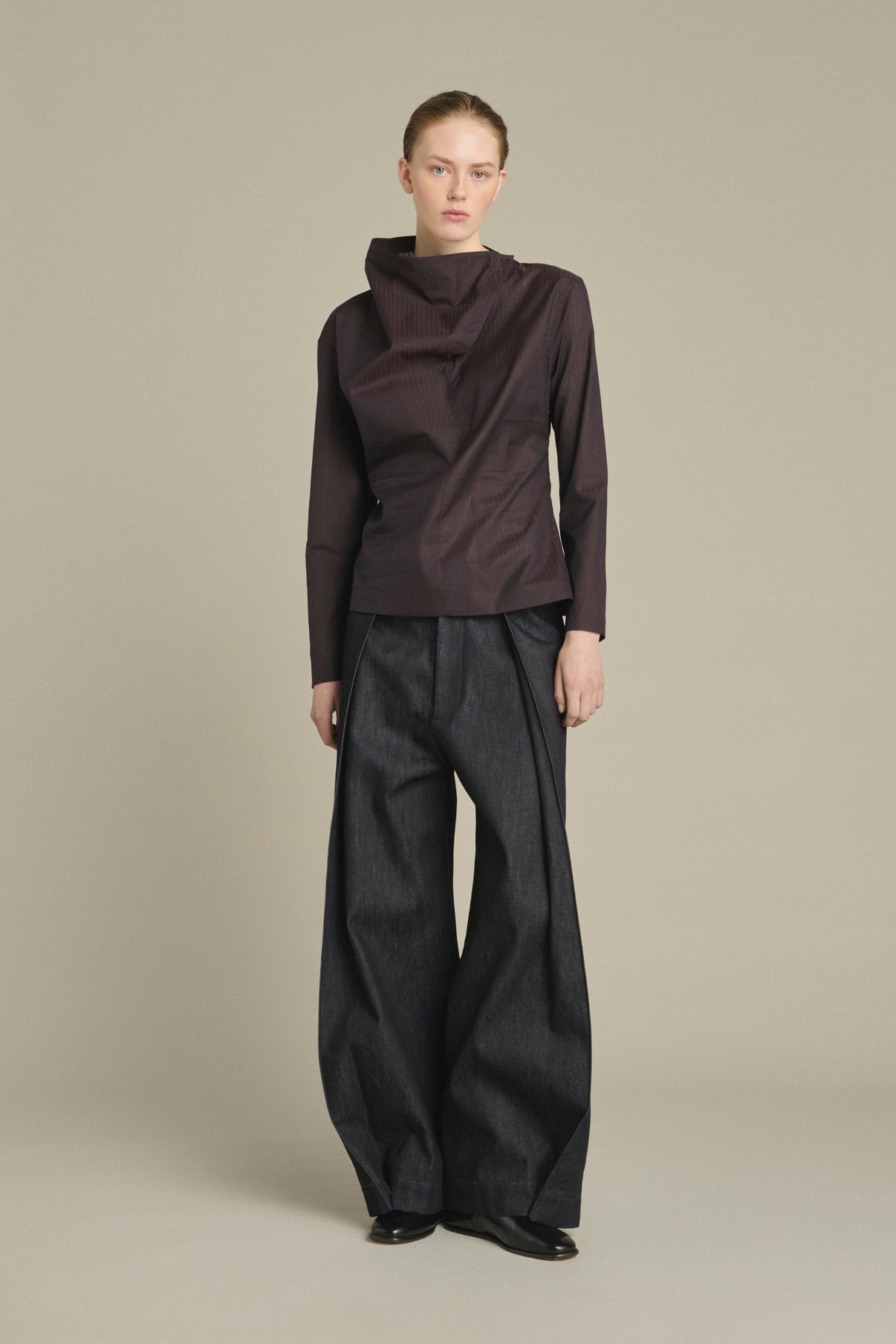 Lana Blouse - Fig/Brown - Cotton - Women vue 1