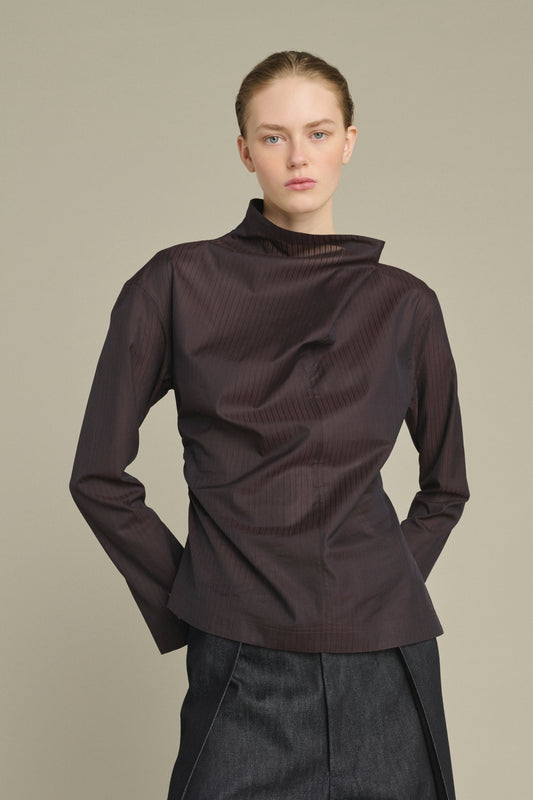 Lana Blouse - Fig/Brown - Cotton - Women