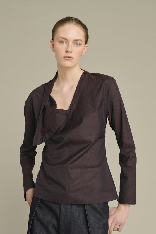Lana Blouse - Fig/Brown - Cotton - Women