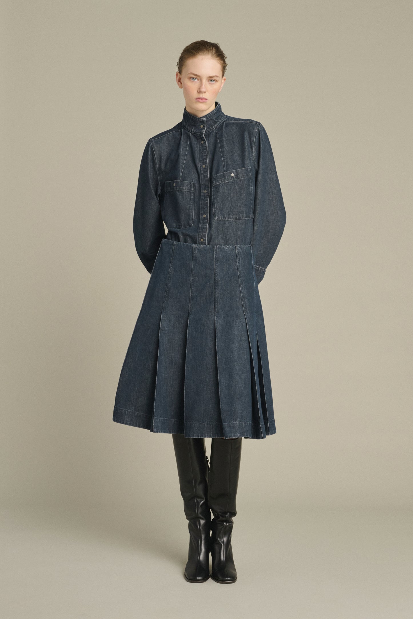 Rock Klea – Blaugrau – Baumwolle – Damen