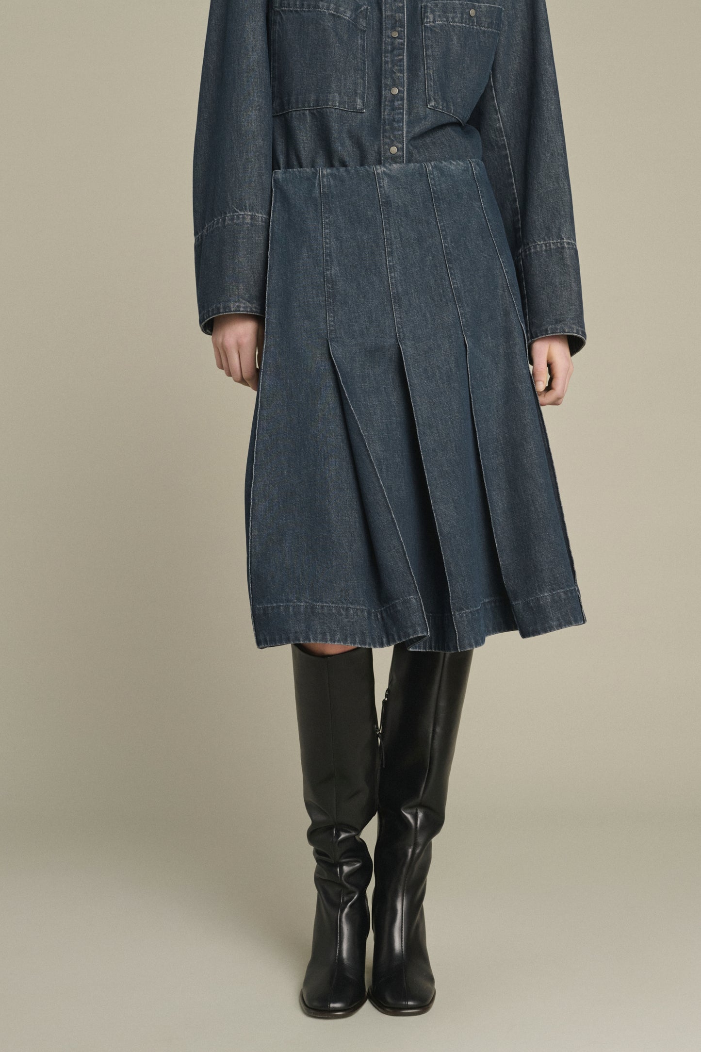 Rock Klea – Blaugrau – Baumwolle – Damen