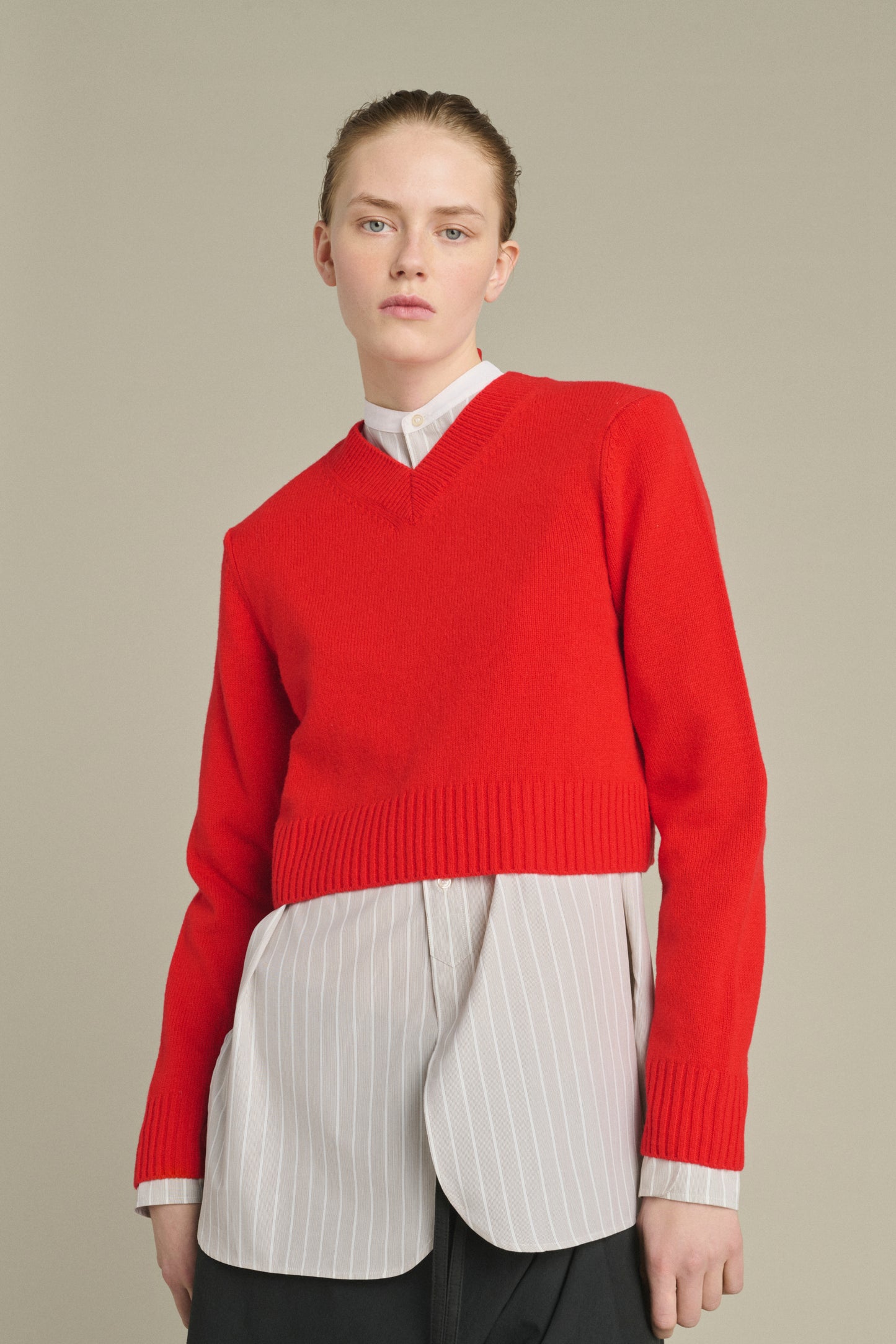 Lucile shirt - Hazelnut/Ecru - Cotton - Women