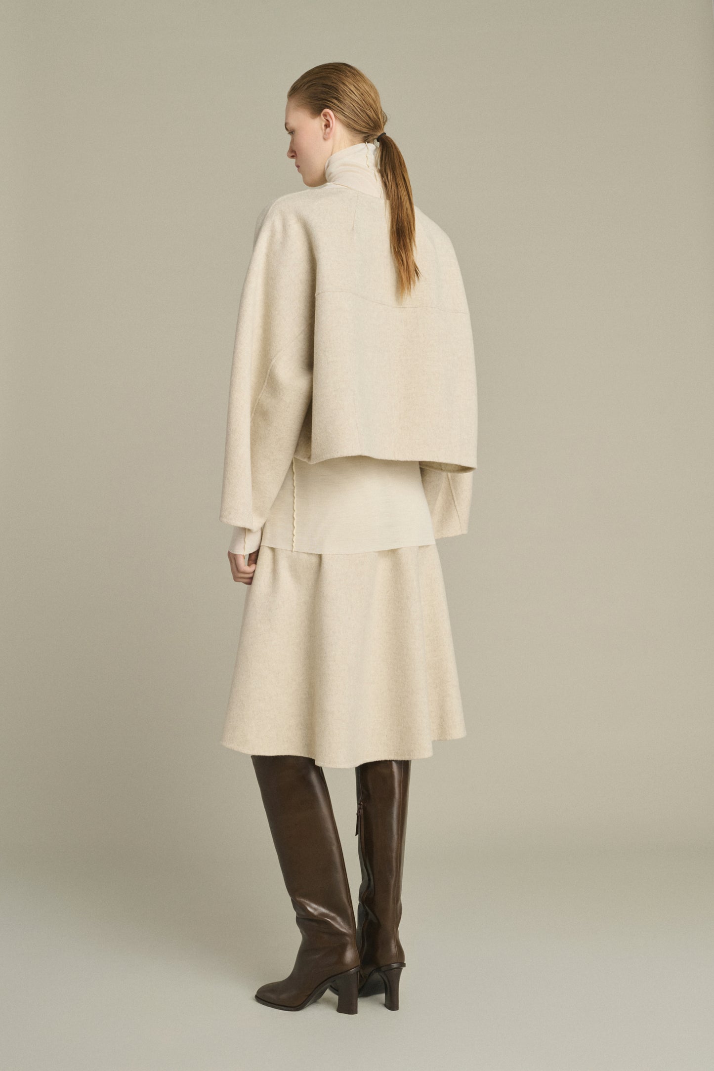 Pullover Hora - Ecru/Grey - Wool - Women