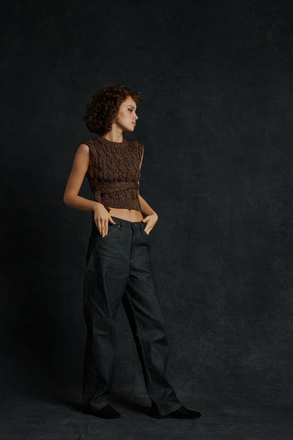 PULLOVER STARLETTE GOLDENES BEIGE