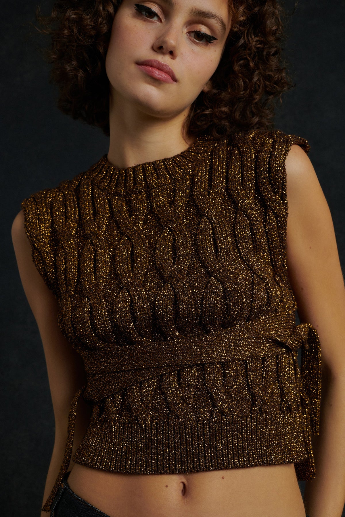 PULLOVER STARLETTE GOLDENES BEIGE
