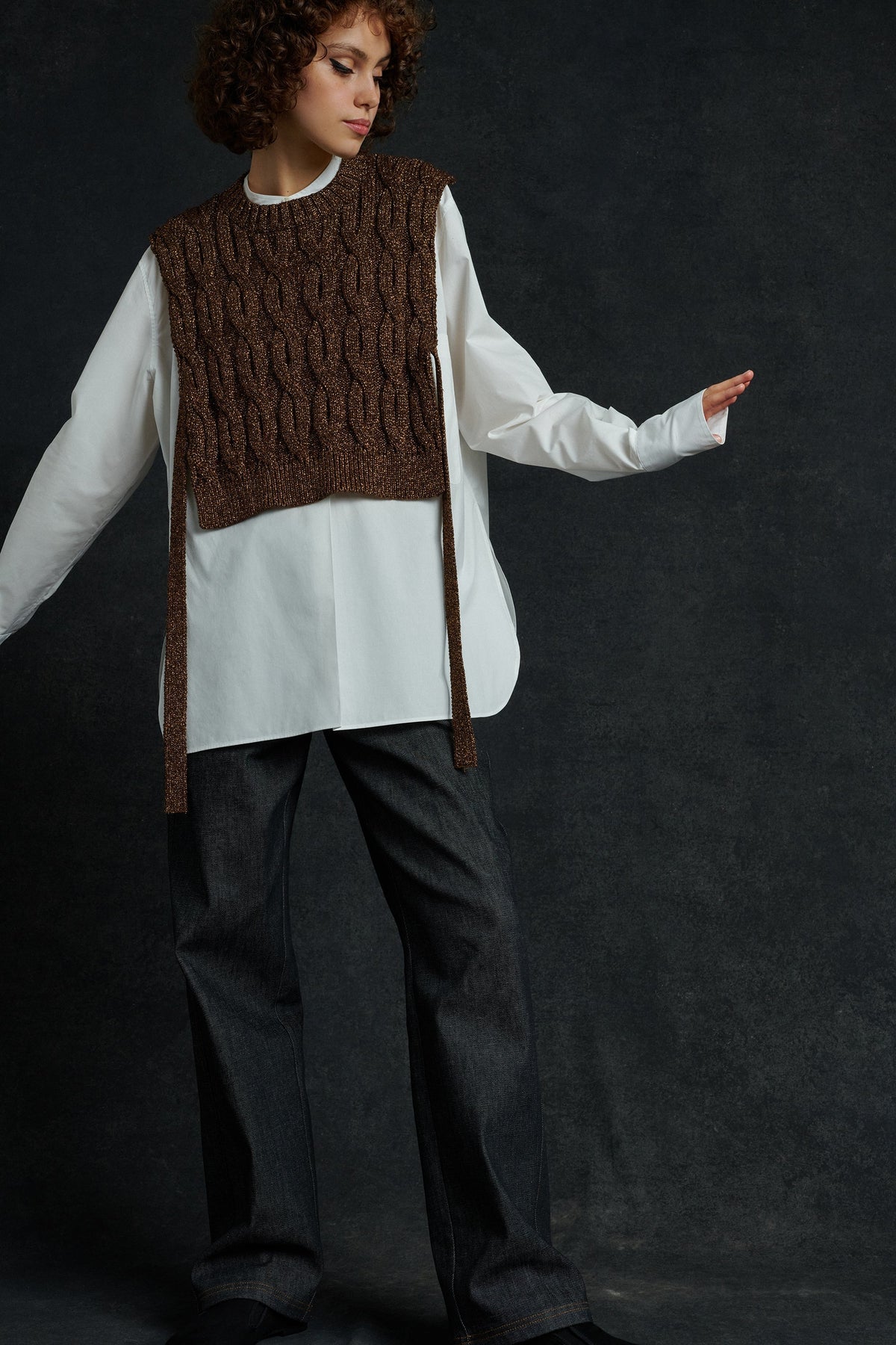 PULLOVER STARLETTE GOLDENES BEIGE vue 8