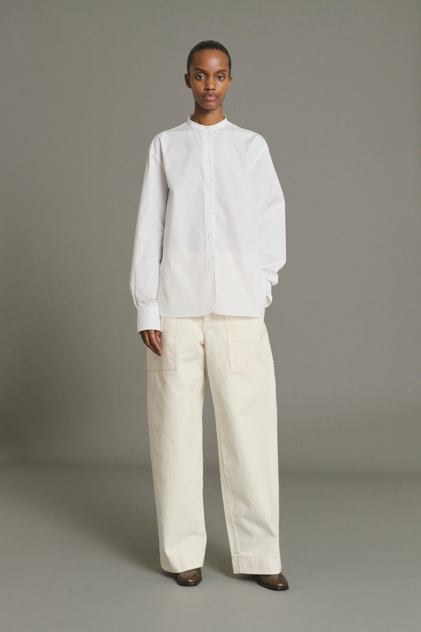 Hemd Bermudes – Weiß Bio-Popeline Damen – Soeur