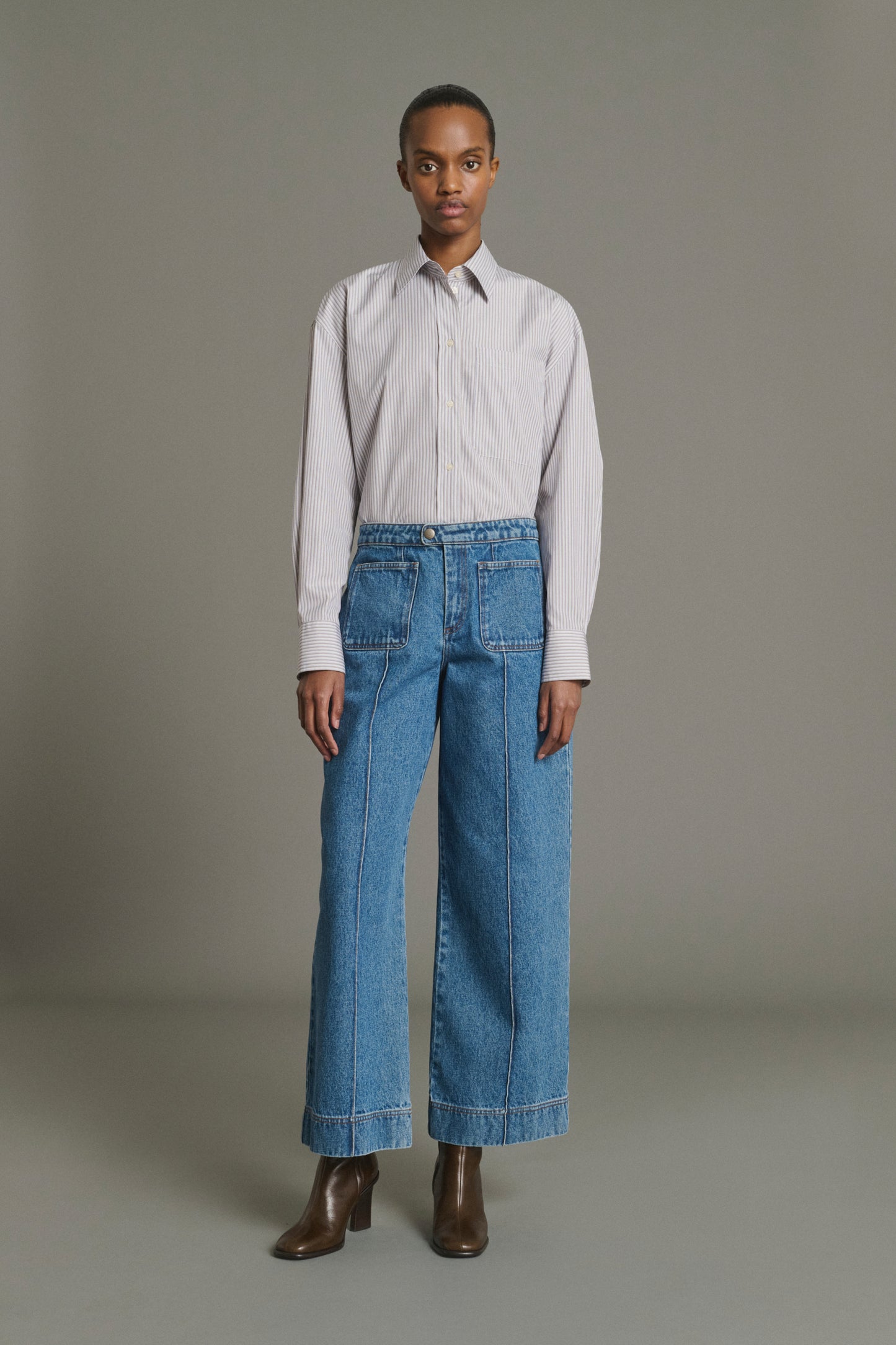 Jeans Harry – Blau Ausgewaschen Évasé Damen – Soeur