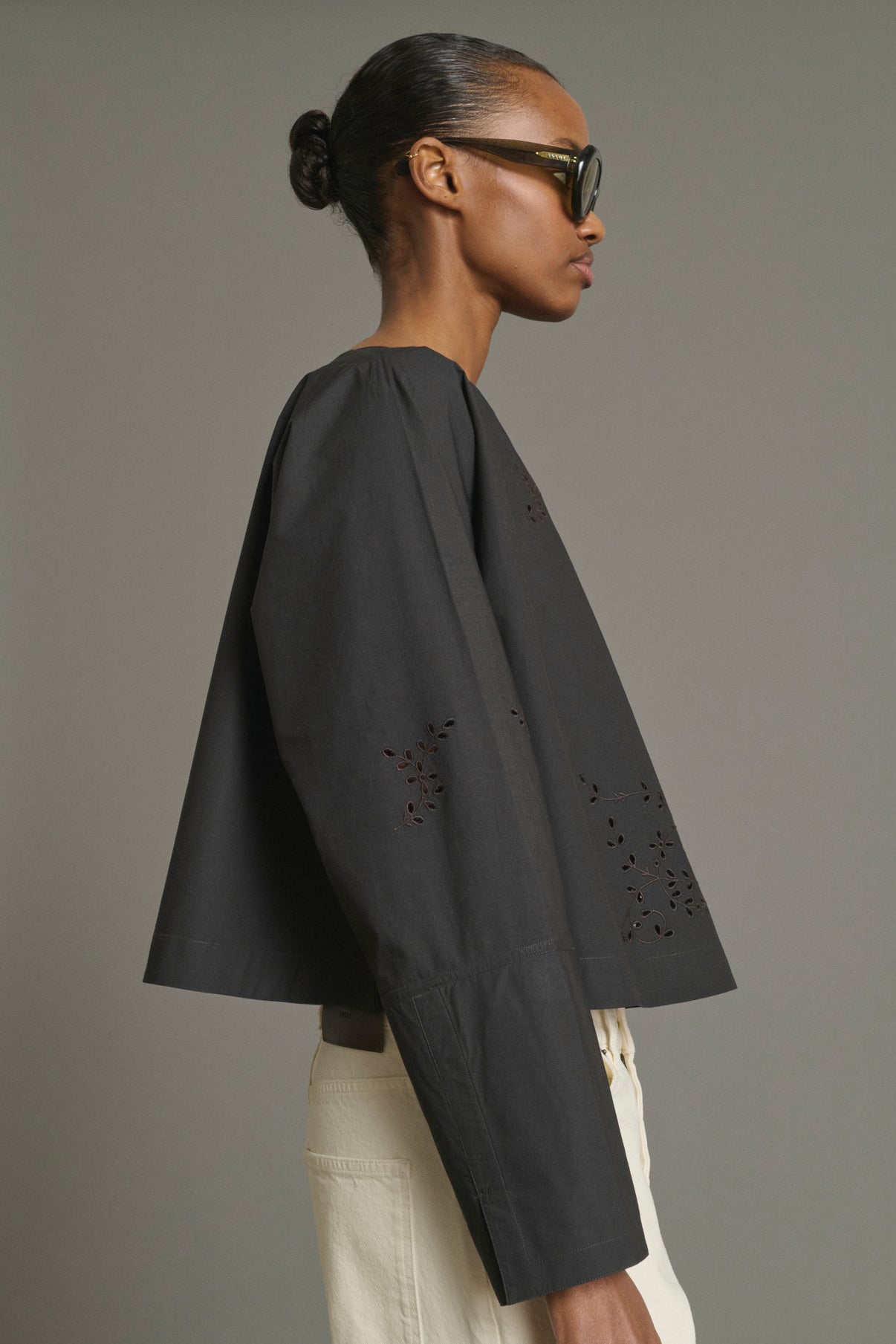 Bluse Hansel - Anthrazitgrau - Baumwolle - Damen vue 3