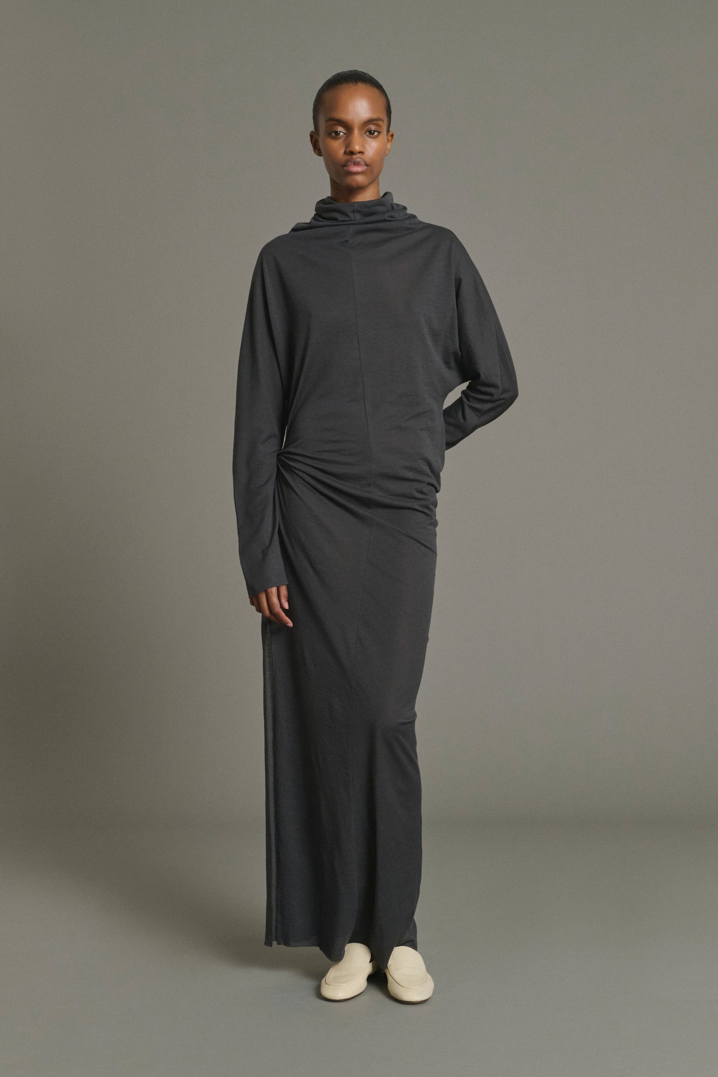 Lola Dress - Anthracite Grey - Cotton - Women