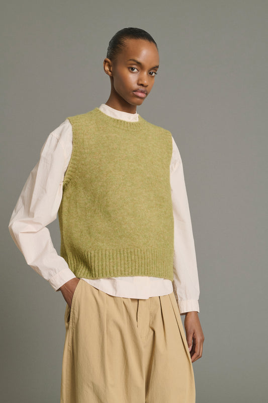 Pullover Namaste - Salbeigrün - Wolle - Damen