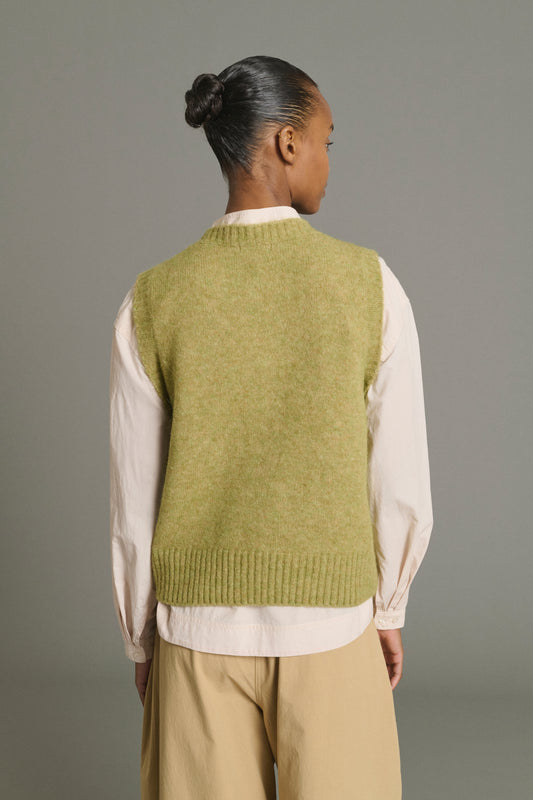 Pullover Namaste - Salbeigrün - Wolle - Damen