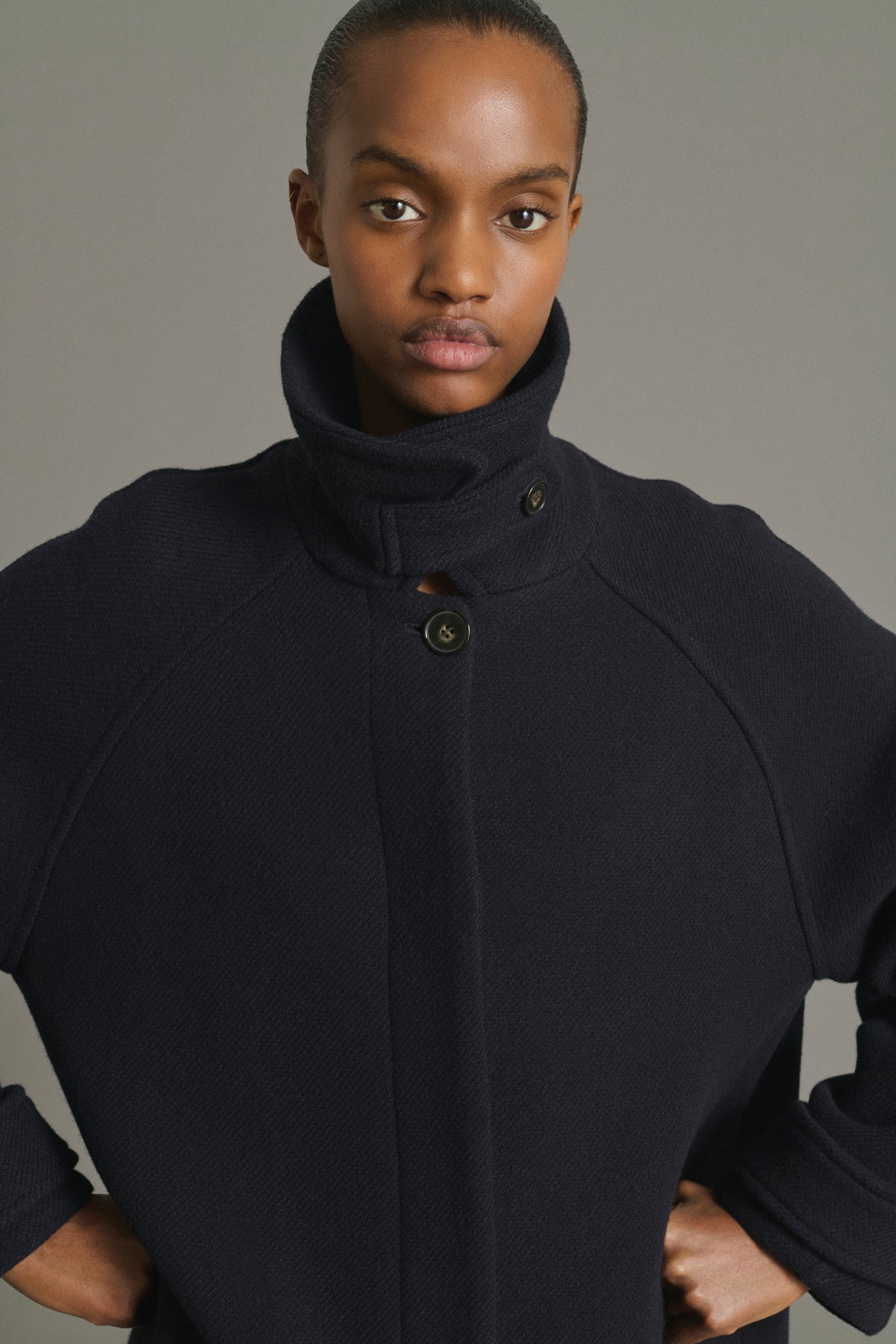Mantel Berlin - Navy - Wolle - Damen vue 3