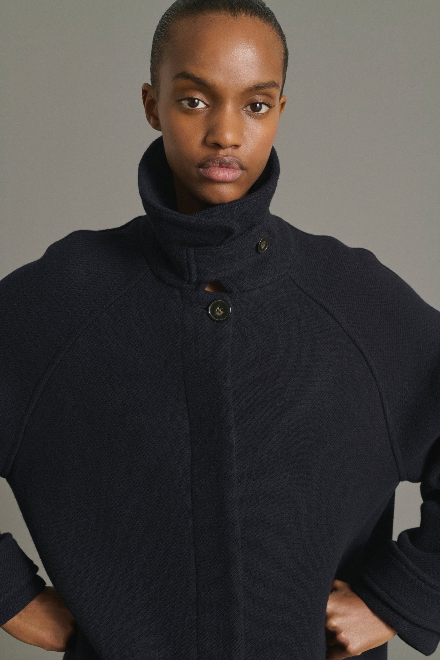 Mantel Berlin - Navy - Wolle - Damen