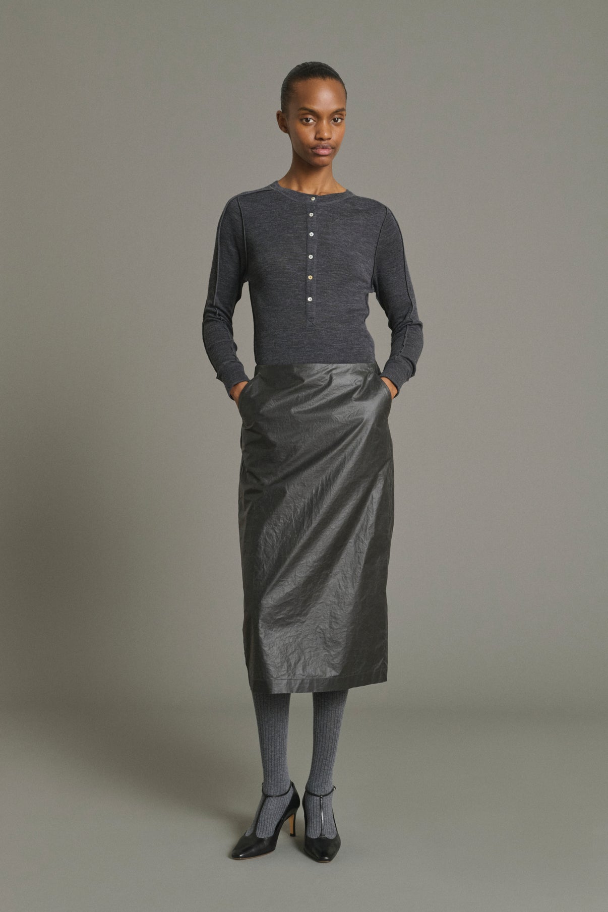 Jupe Flavia - Marron Foncé - Coton - Femme vue 1