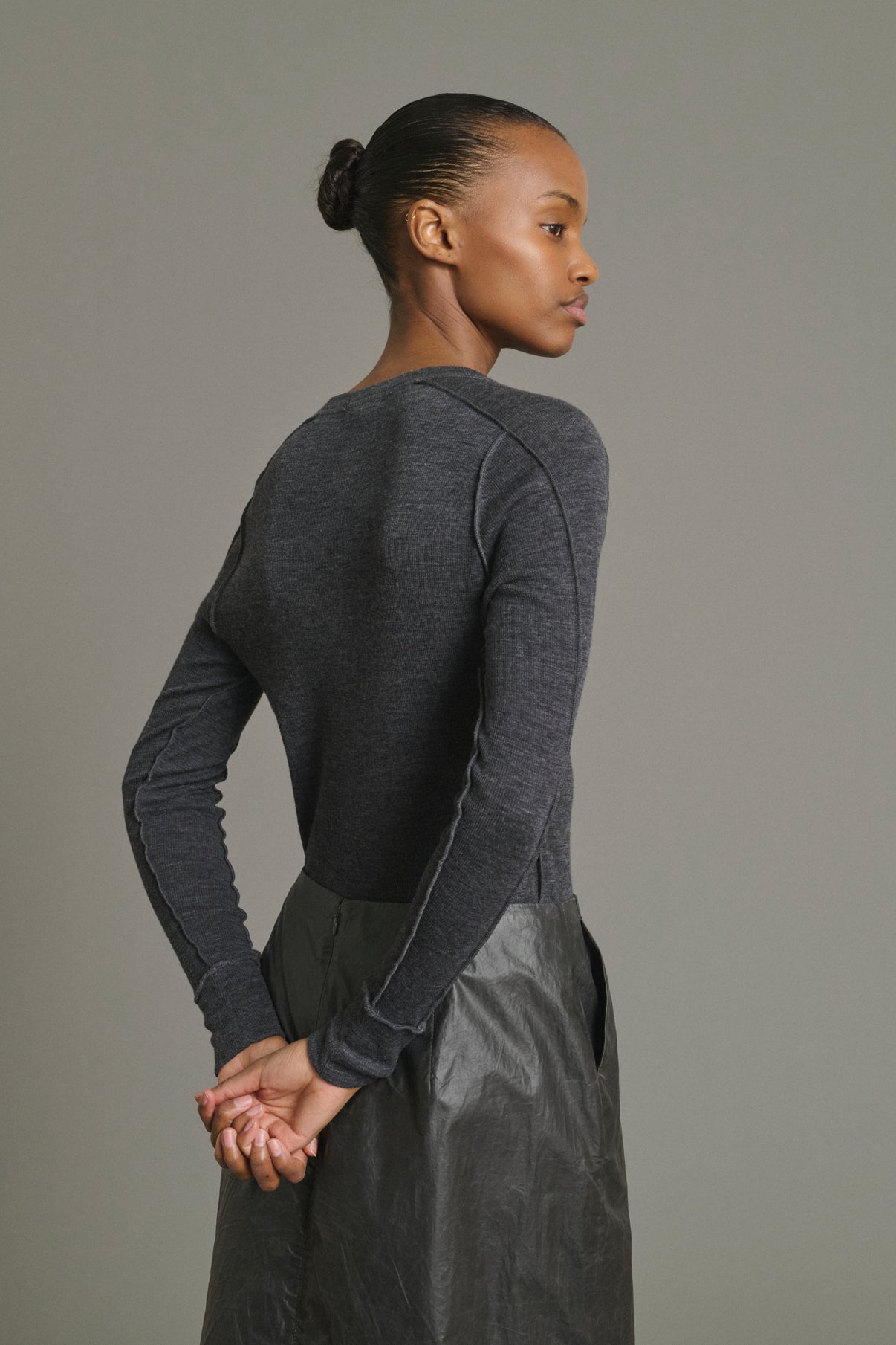 Jupe Flavia - Marron Foncé - Coton - Femme vue 3