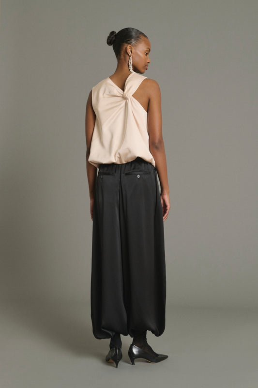 Hose Leopold – Schwarz – Seide – Damen