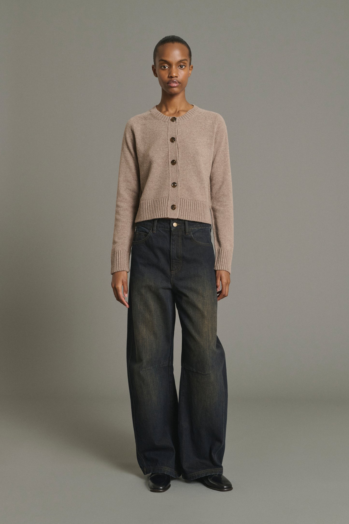 Cardigan Virginia – Beige Chiné – Merinowolle – Damen