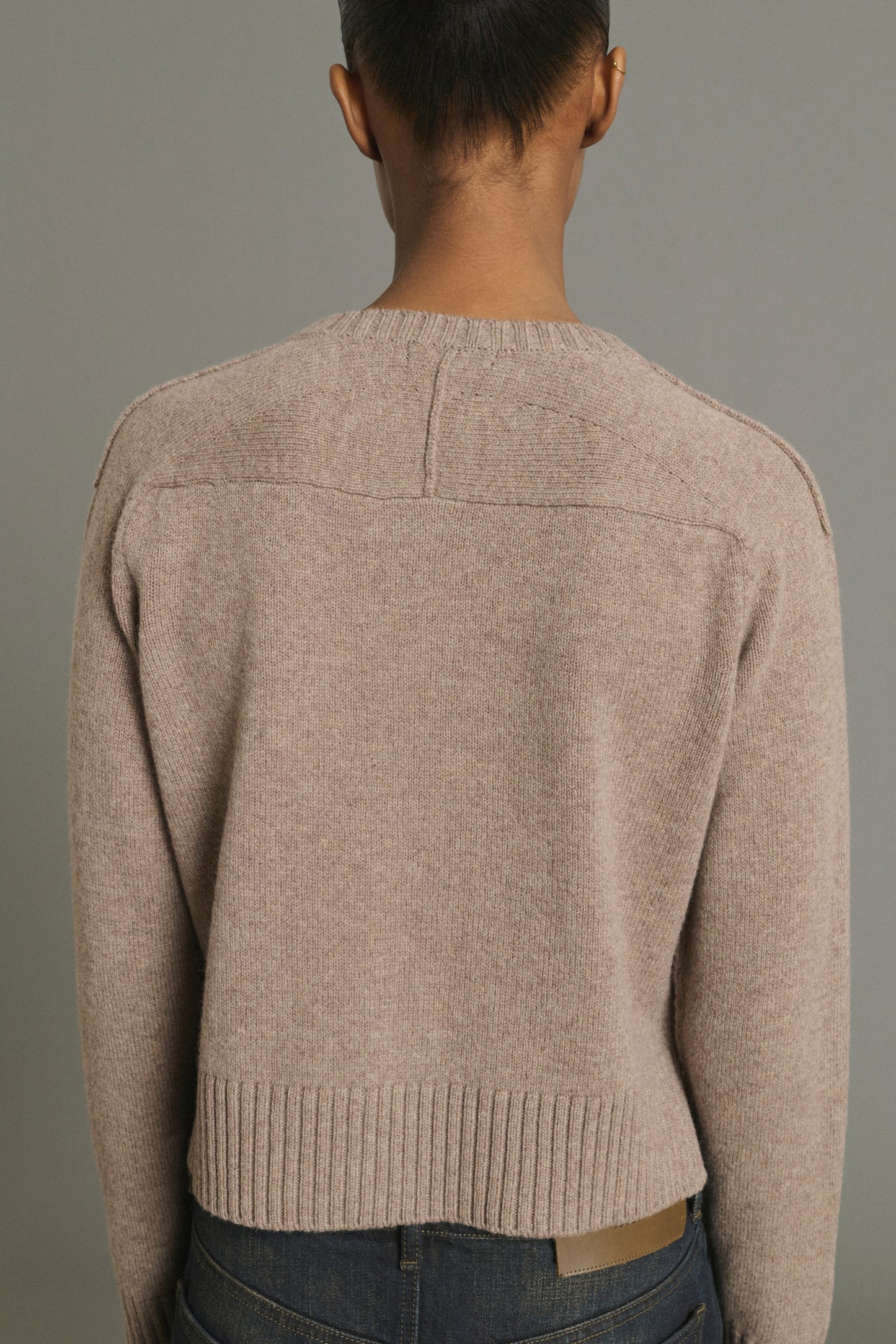 Cardigan Virginia – Beige Chiné – Merinowolle – Damen