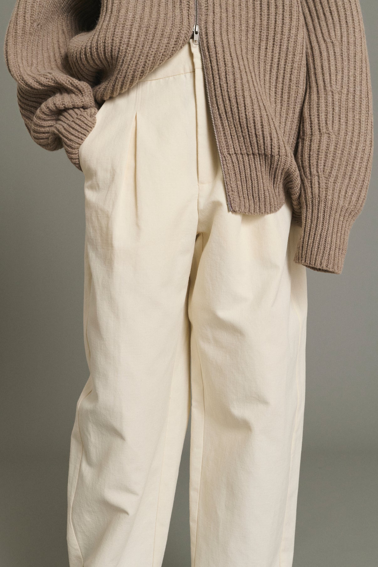 Trousers Baptiste - Ecru - Cotton - Women vue 5