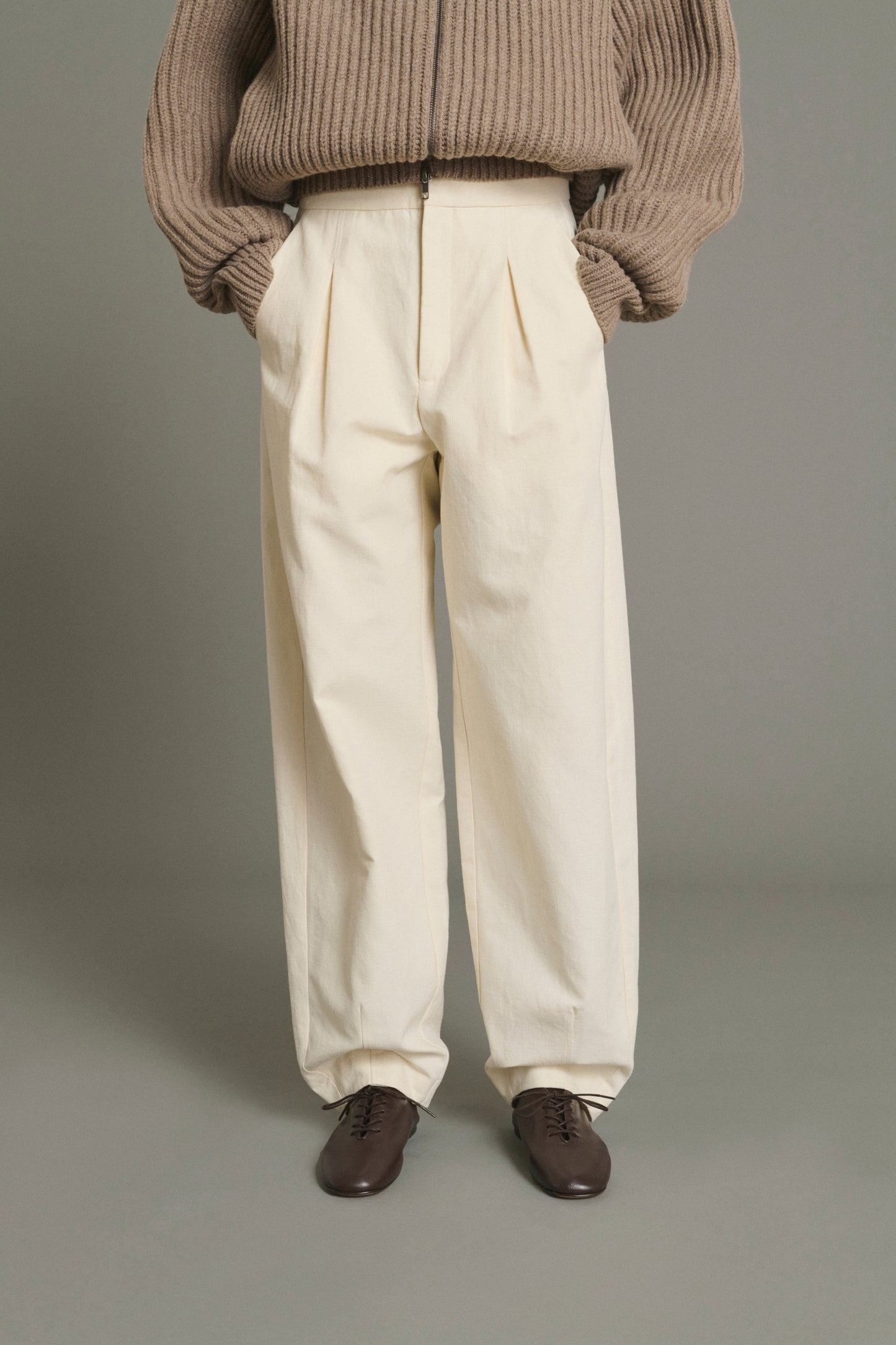 Trousers Baptiste - Ecru - Cotton - Women