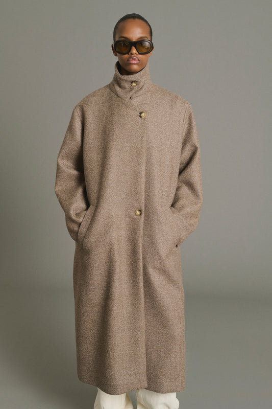 Mantel Germain – Taupe – Wolle – Damen