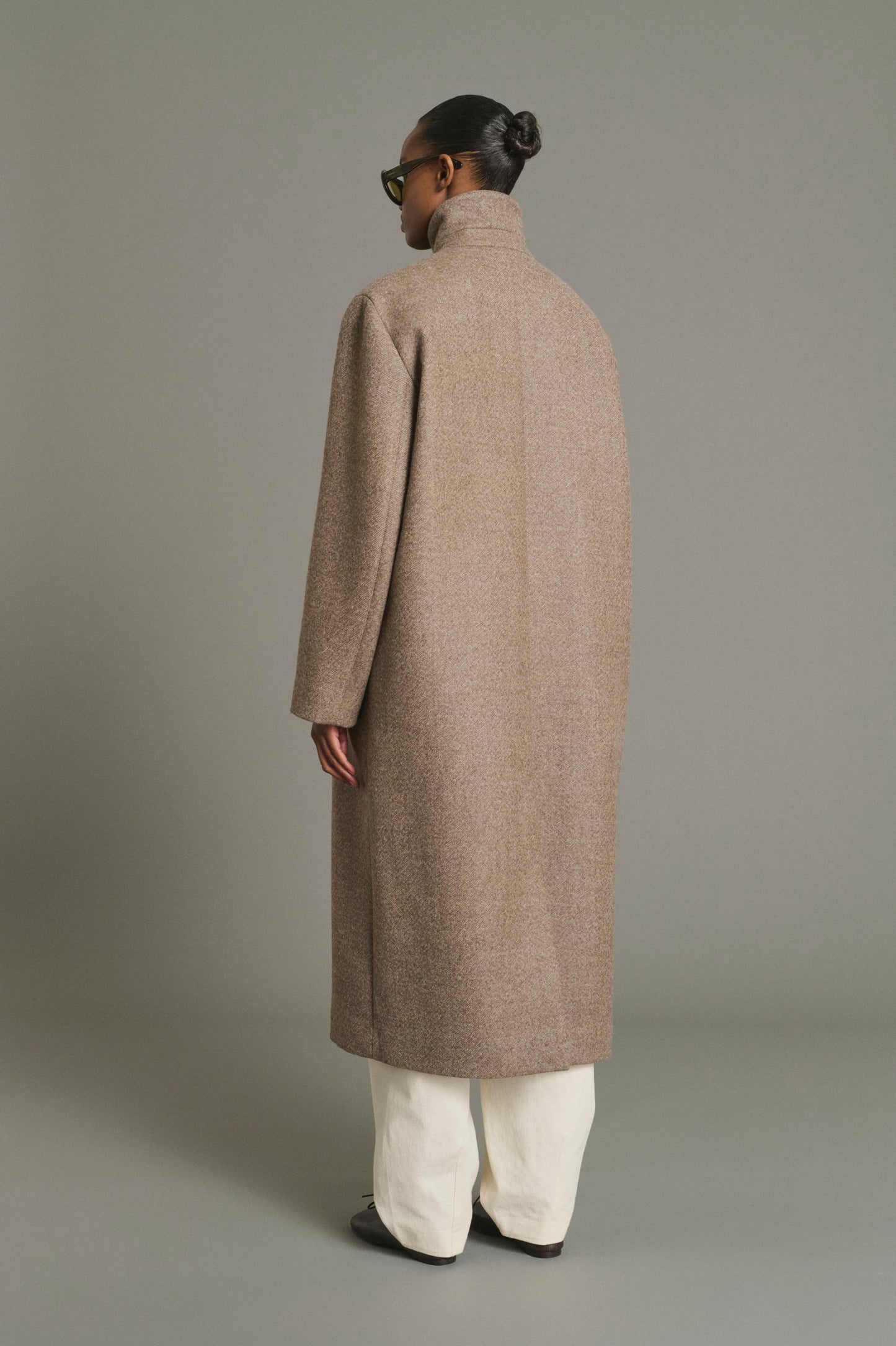 Mantel Germain – Taupe – Wolle – Damen