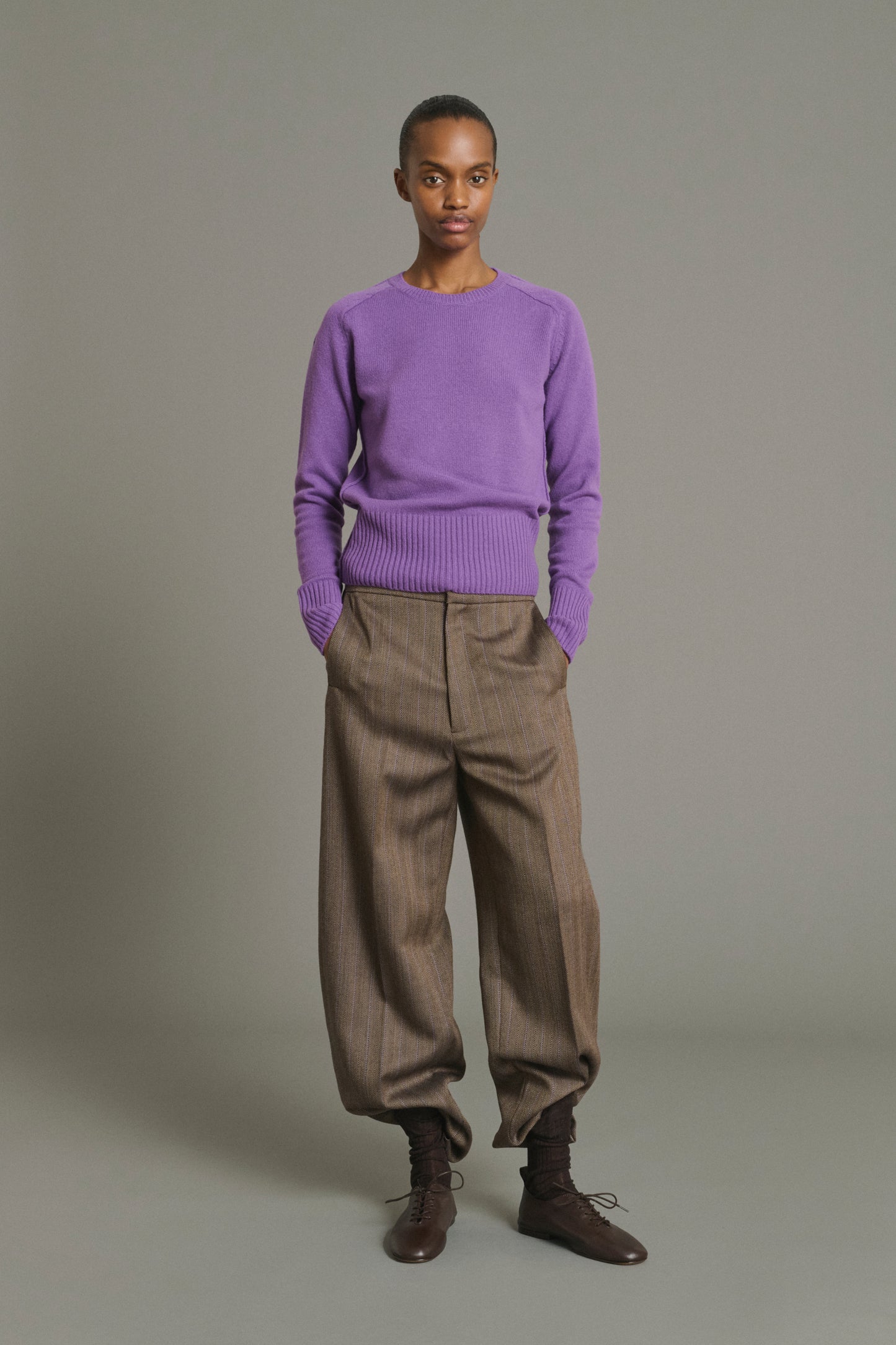 Pullover Jamie - Purple - Merino Wool - Women