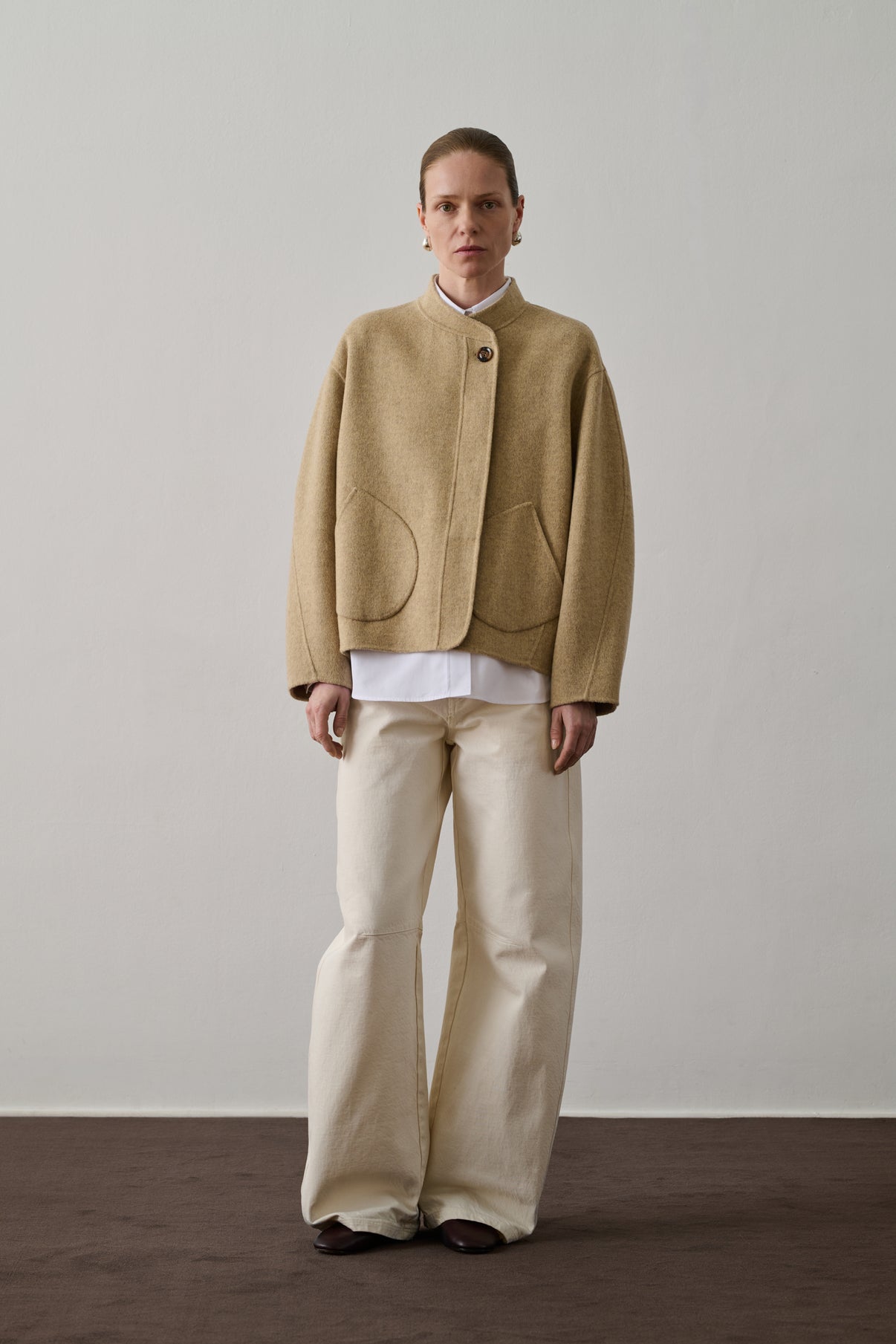 Manteau Windsor - Beige Chiné - Laine - Femme vue 6