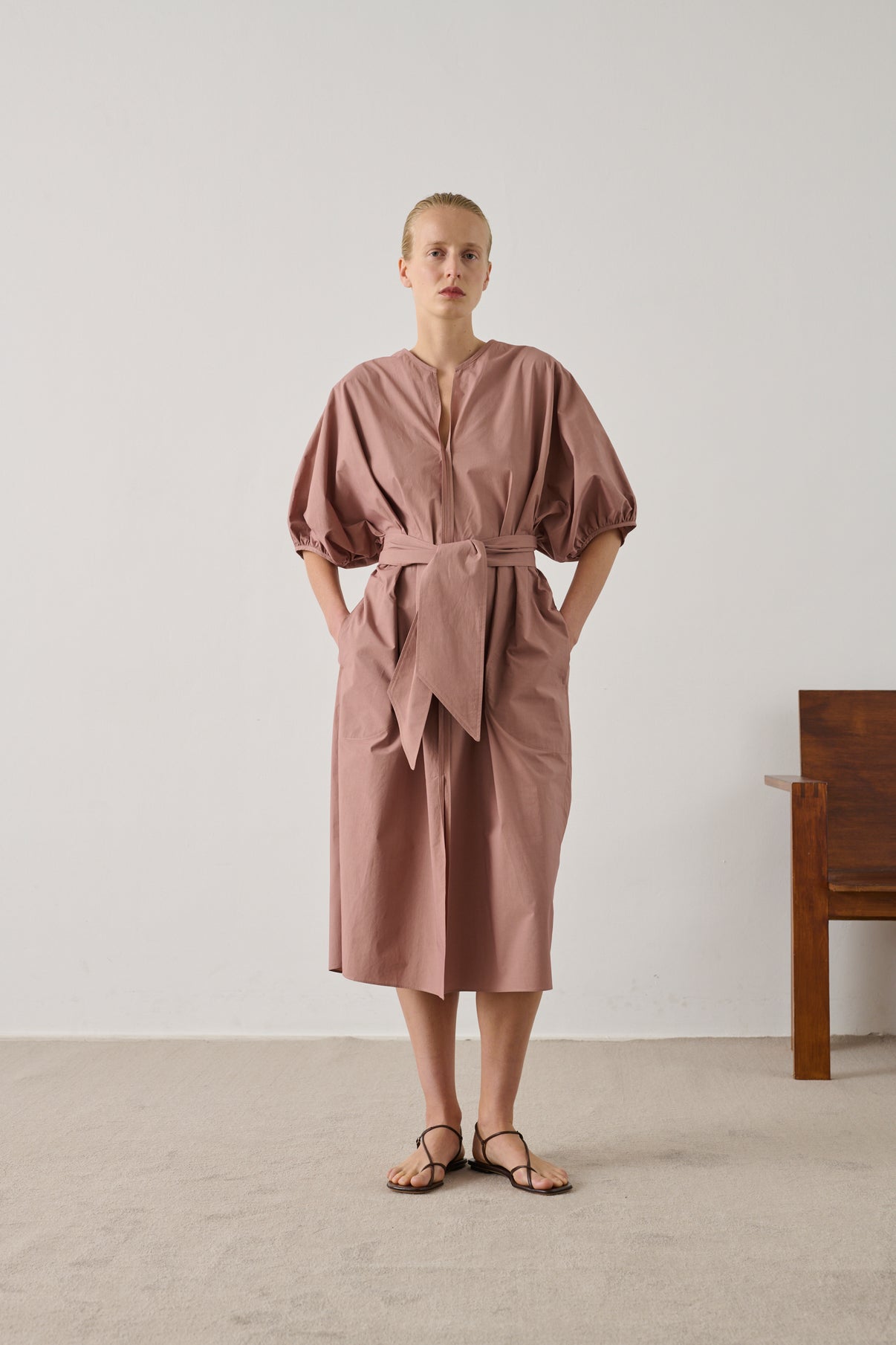 Robe Alger - Rose Brun - Coton - Femme vue 1