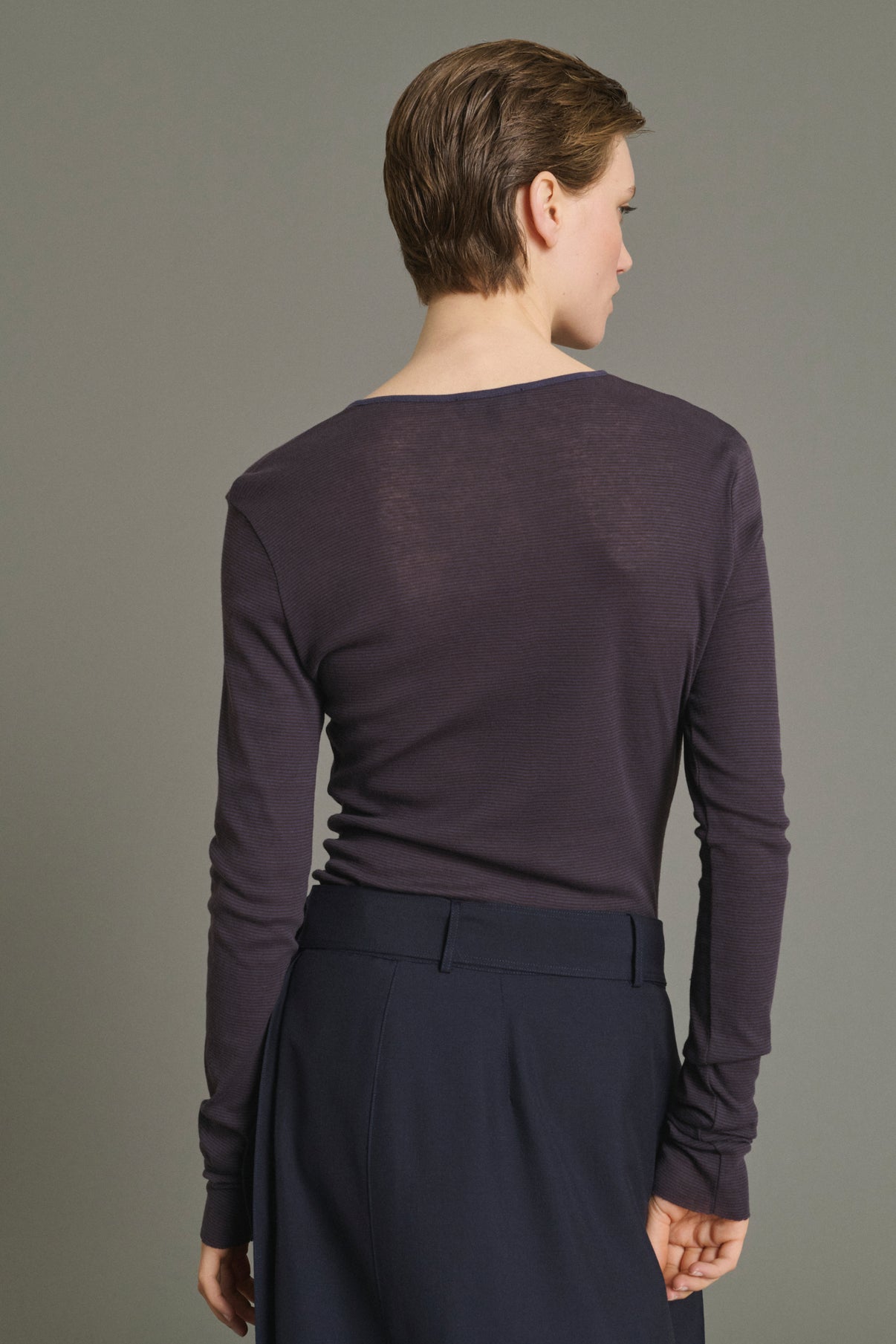 T-Shirt Isabella – Rotbraun/Dunkelviolett – Baumwolle – Damen vue 4