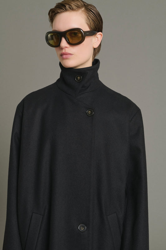 Manteau Germain - Noir - Laine - Femme