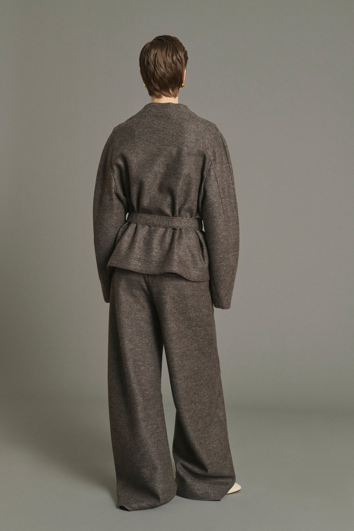 Gibson trousers - Taupe Marl - Wool - Women