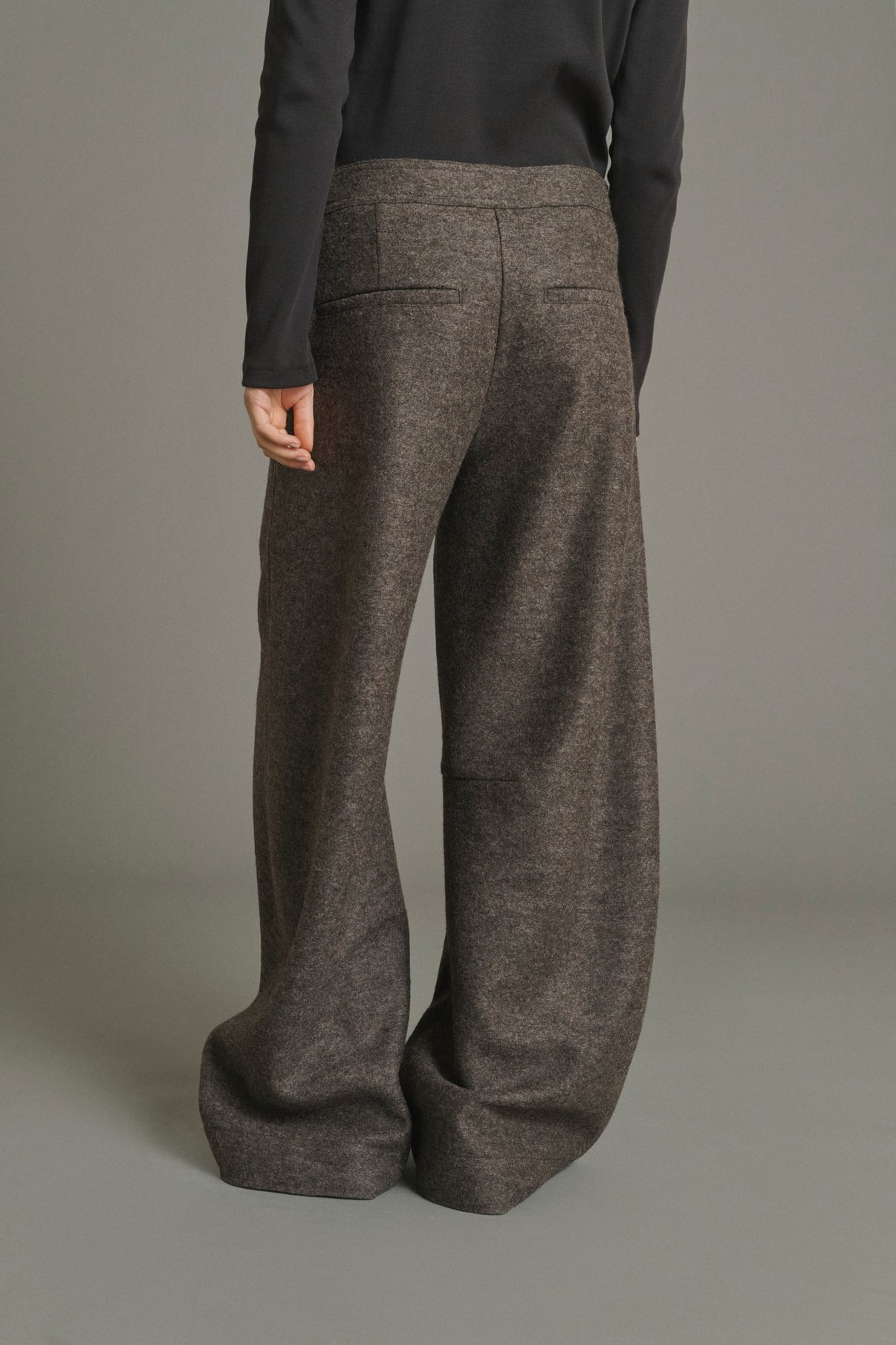 Gibson trousers - Taupe Marl - Wool - Women vue 4