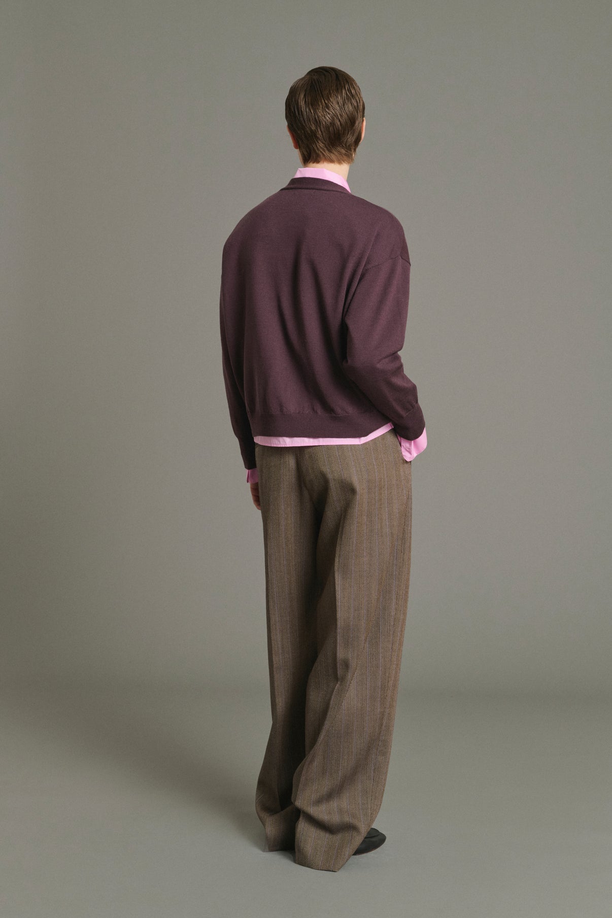 Cardigan Idem - Fig - Merino Wool - Women vue 2