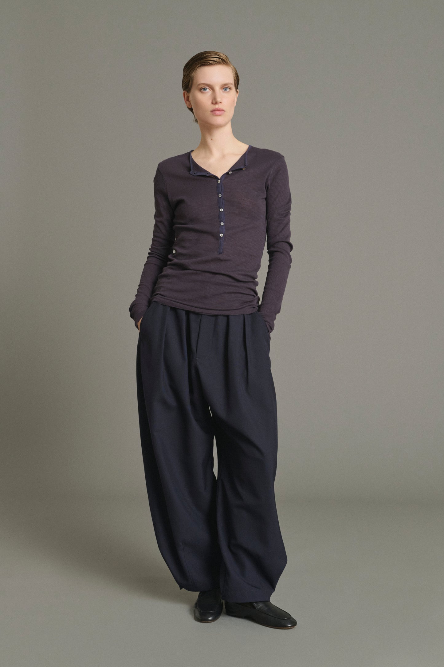 T-Shirt Isabella – Rotbraun/Dunkelviolett – Baumwolle – Damen