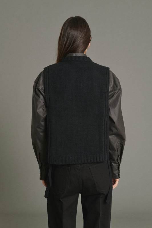 Pullover Uzel - Schwarz - Wolle - Damen