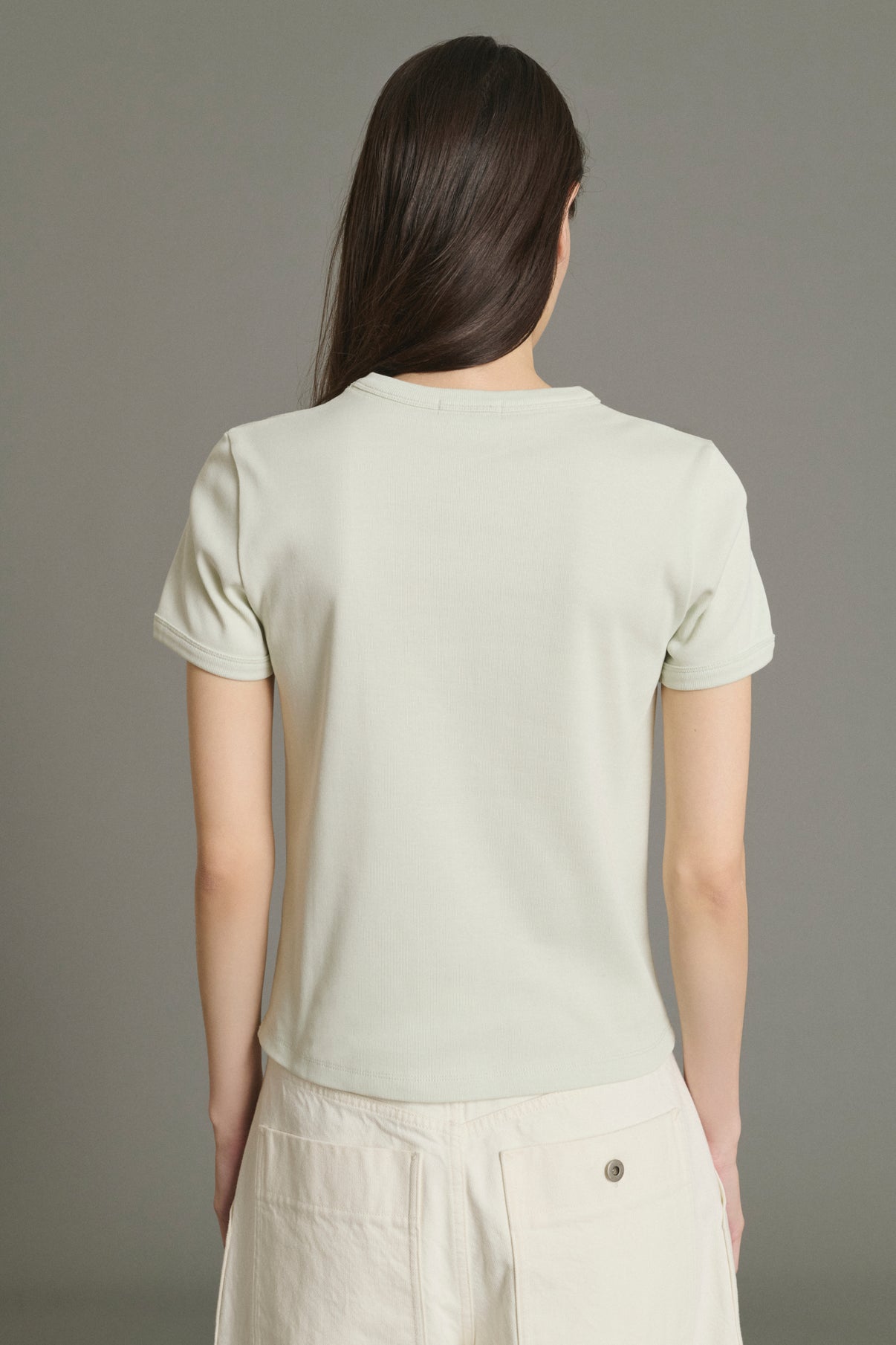 Tee-Shirt Aristide - Menthe - Coton - Femme vue 3