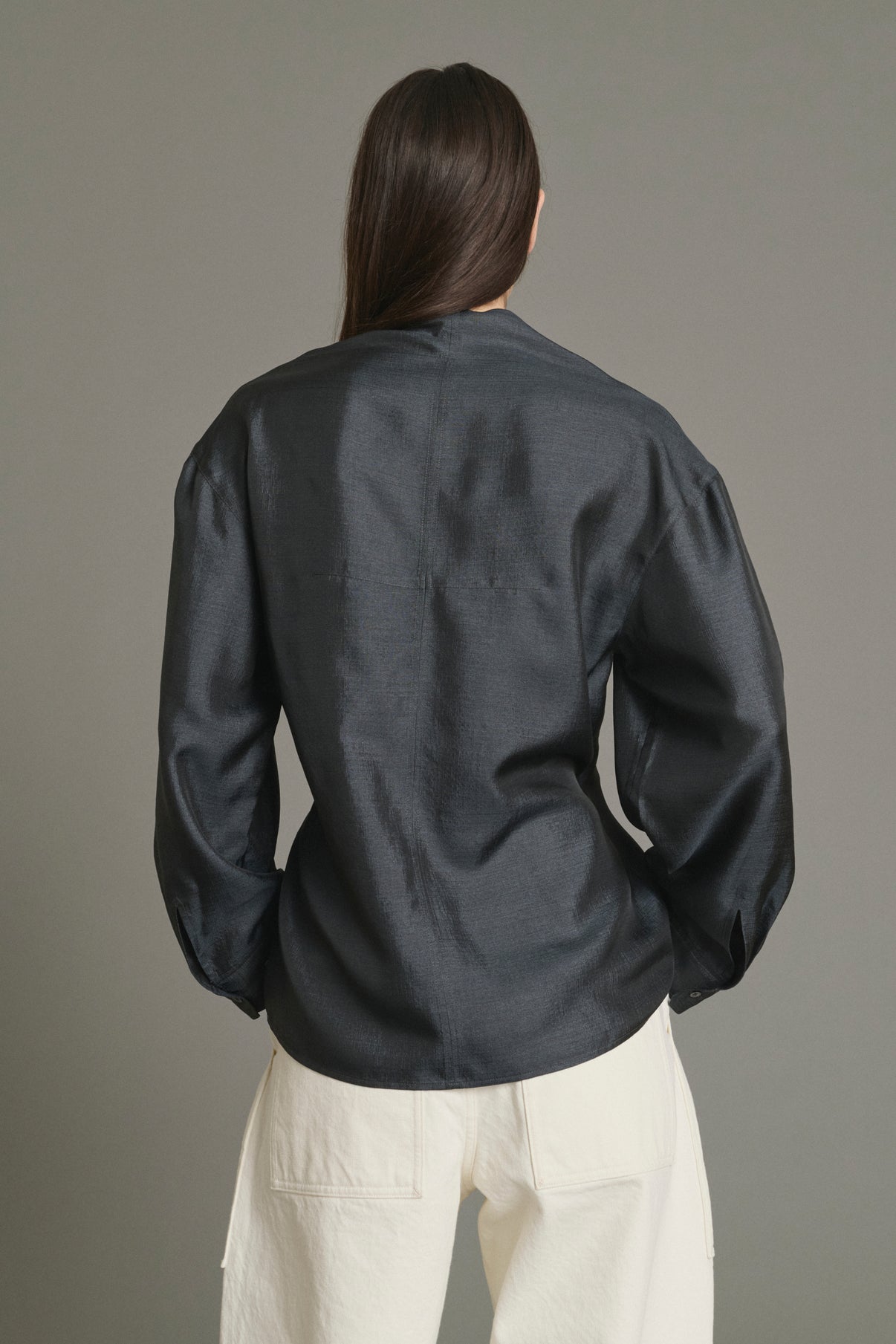 Blouse Jenny - Gris Anthracite - Soie - Femme vue 4
