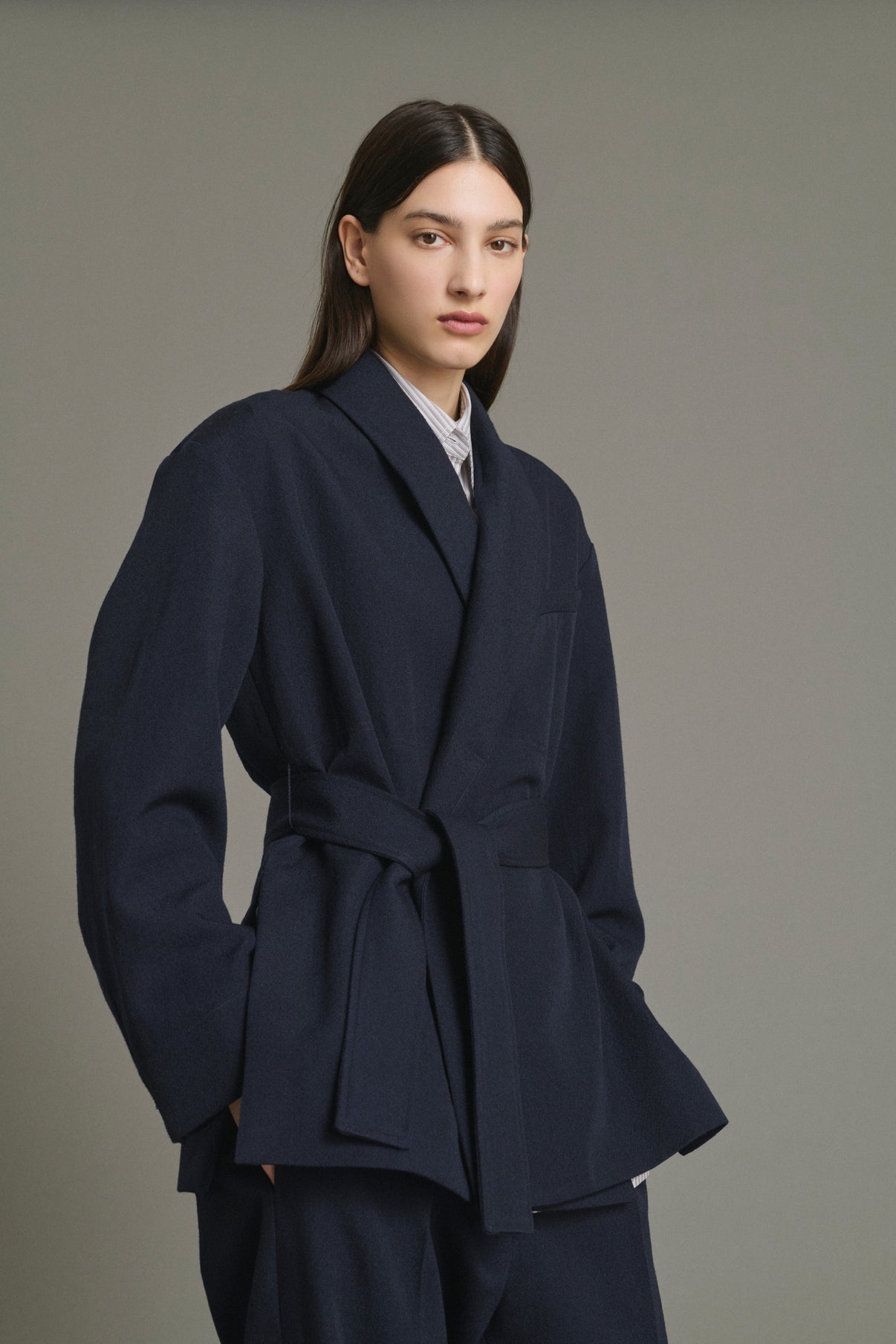 Veste Come - Navy - Laine - Femme vue 1